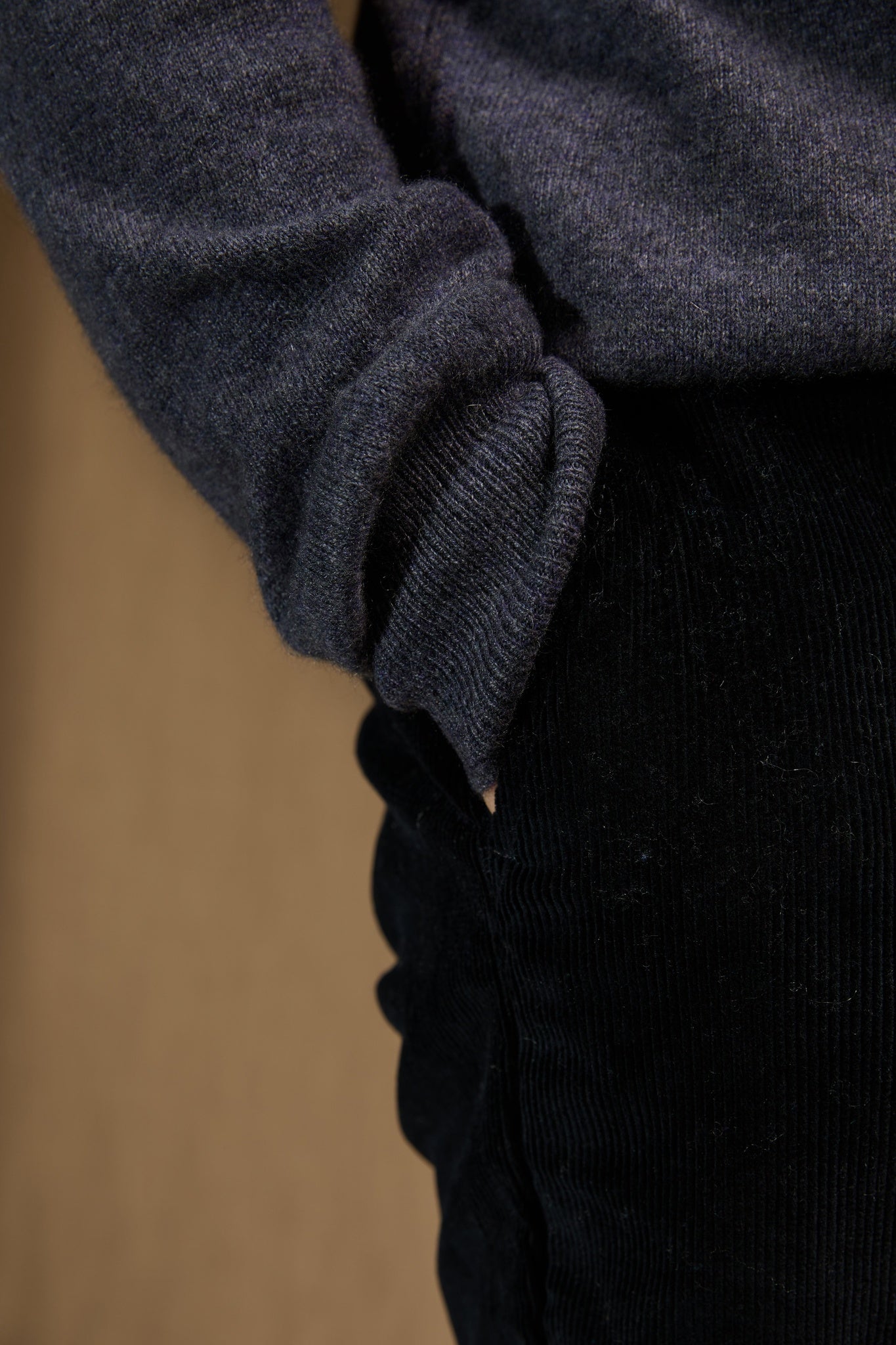 blake pull col rond violet gris chiné 100% cachemire