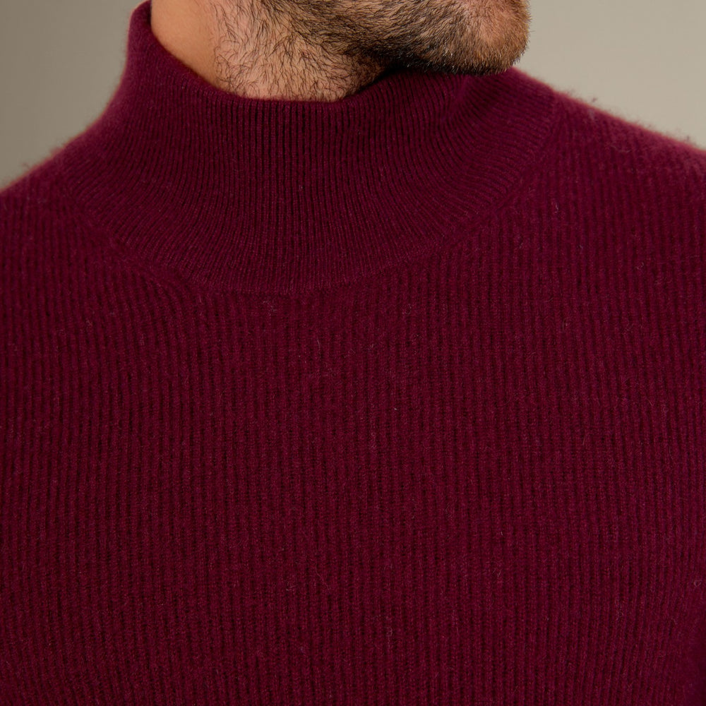 capri pull col montant mûre 100% cachemire