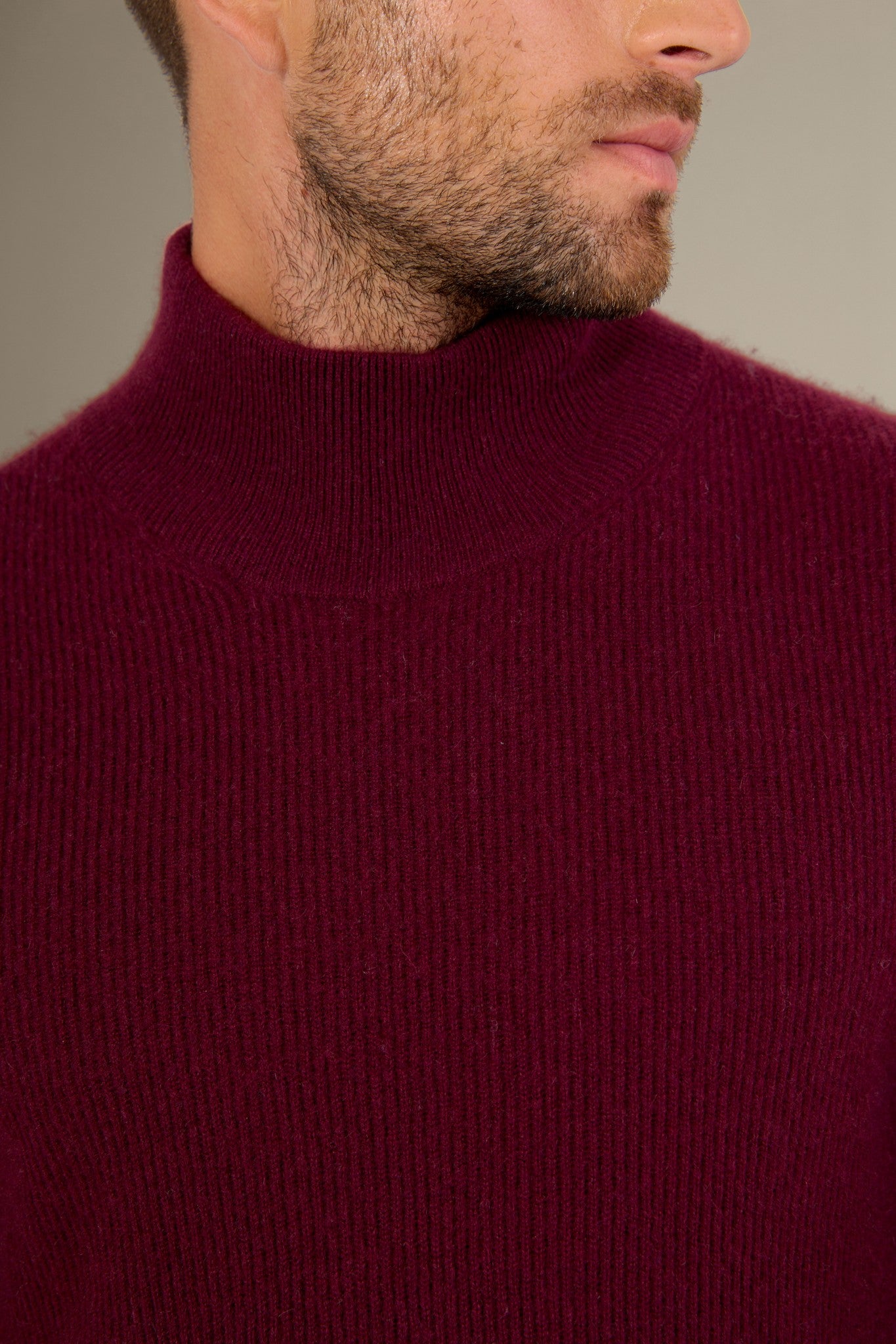 capri pull col montant mûre 100% cachemire