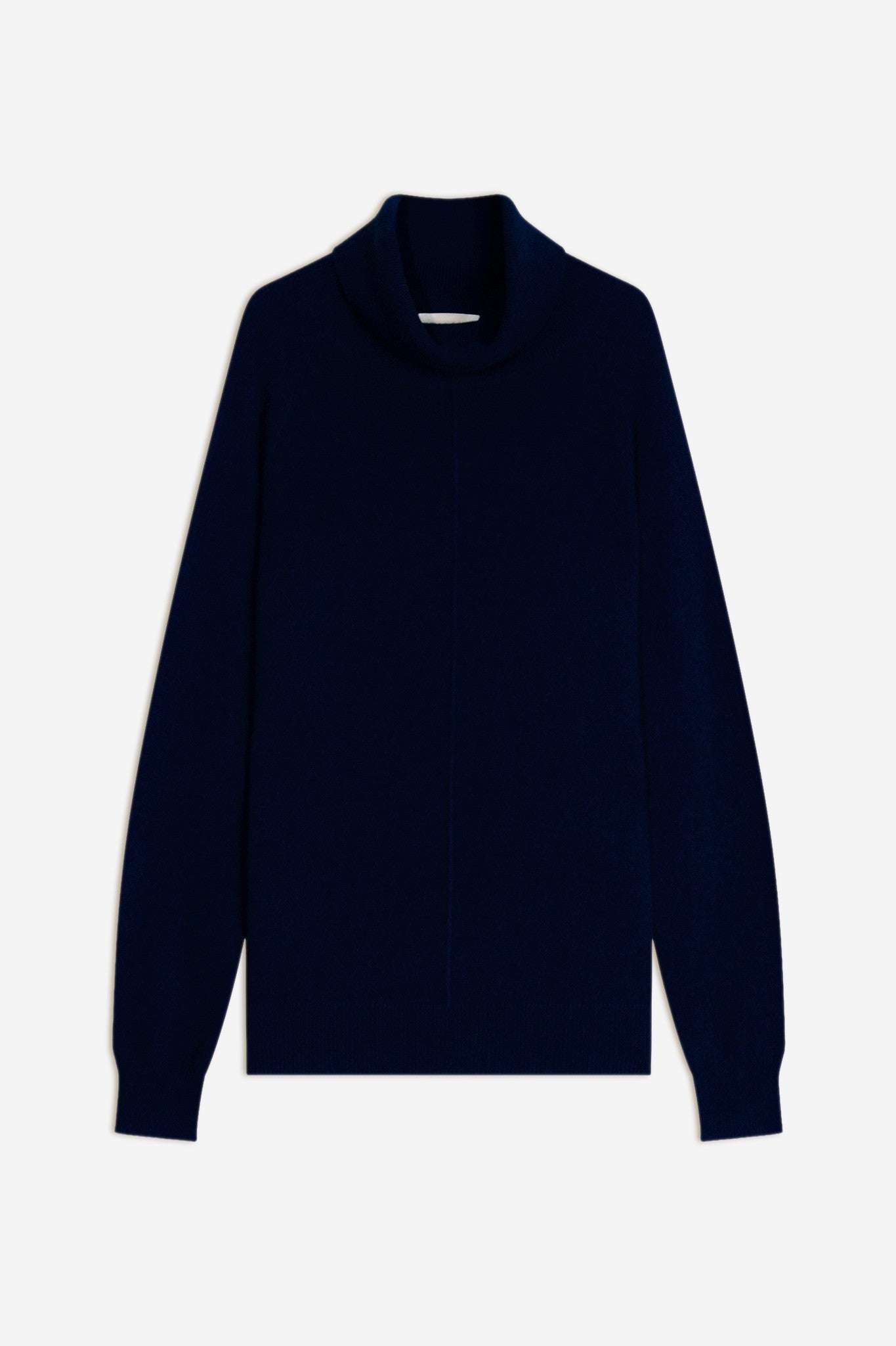carrick pull col roulé navy 100% cachemire