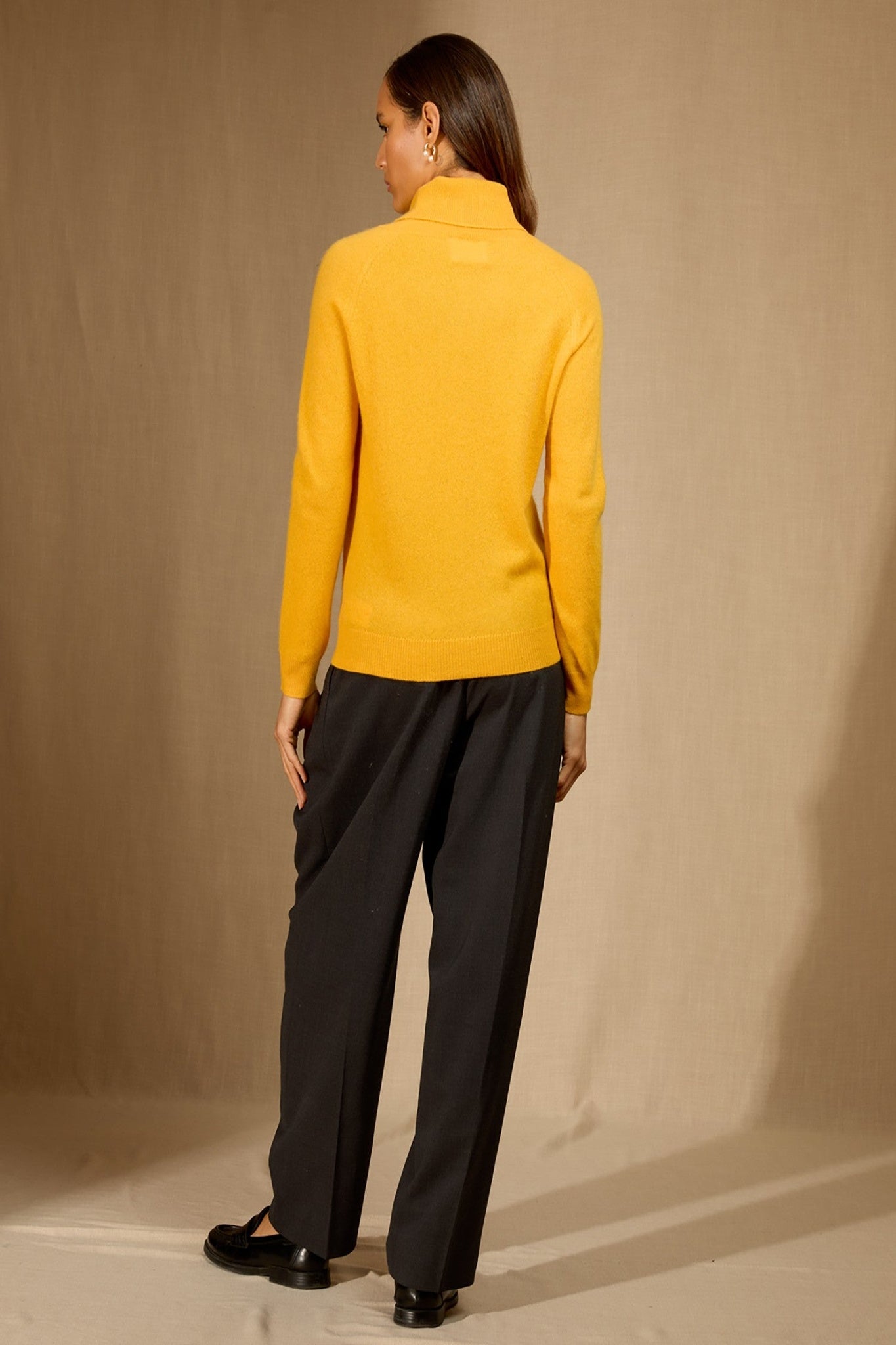 carrick pull col roulé nèfle 100% cachemire