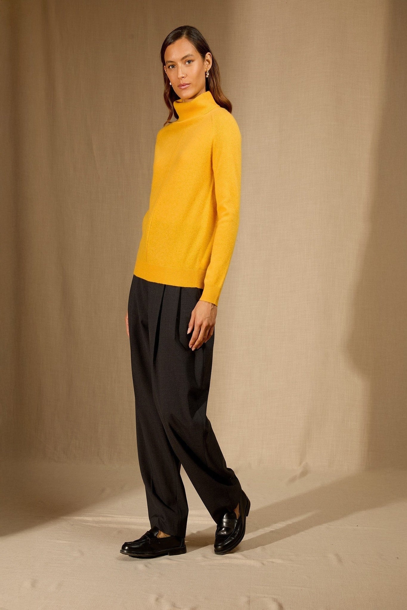 carrick pull col roulé nèfle 100% cachemire