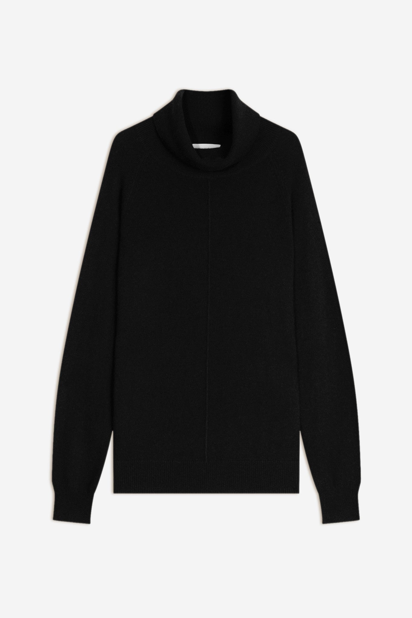 carrick pull col roulé noir 100% cachemire