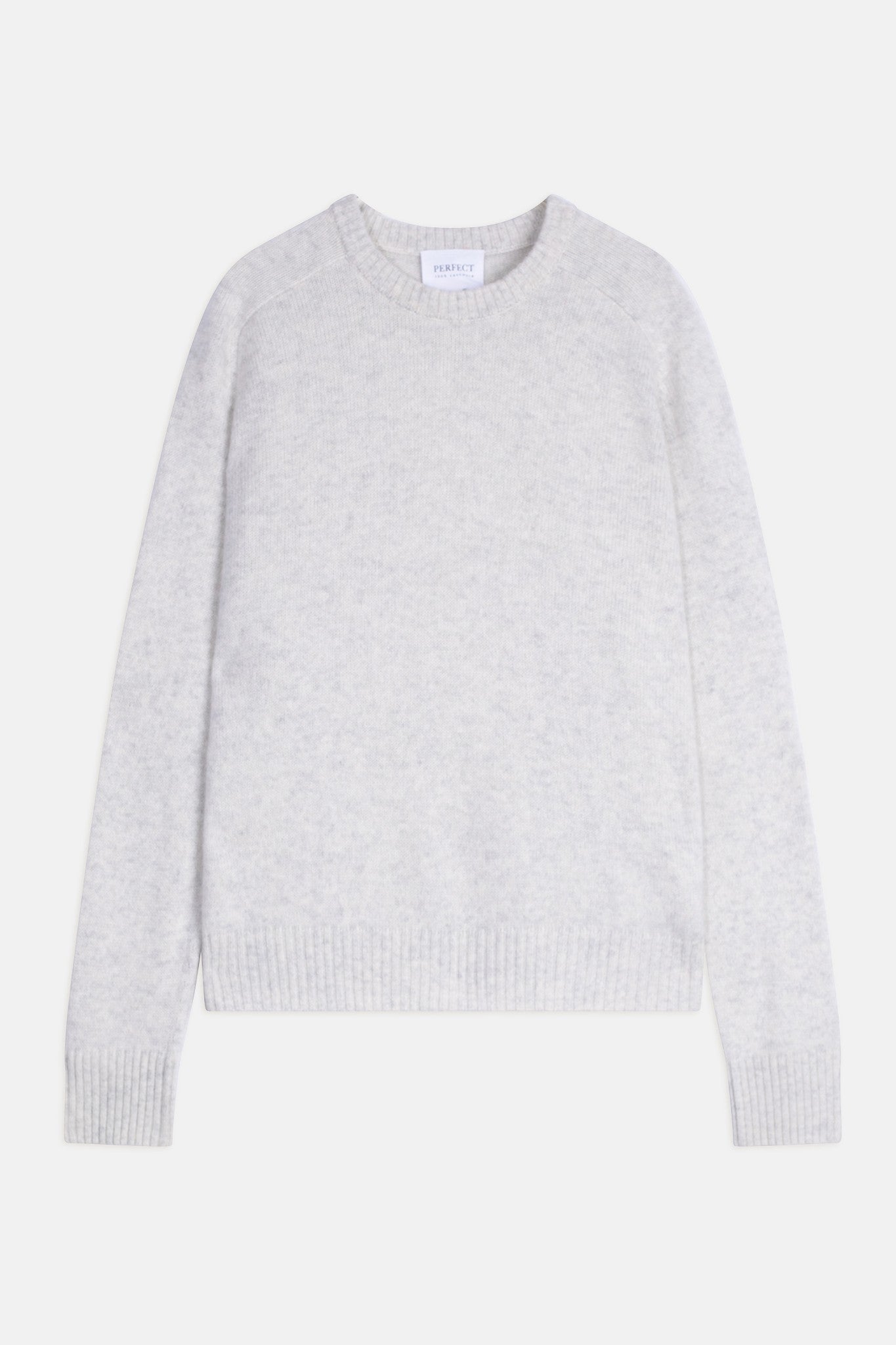 cassia pull col rond 4 fils gris perle chiné 100% cachemire