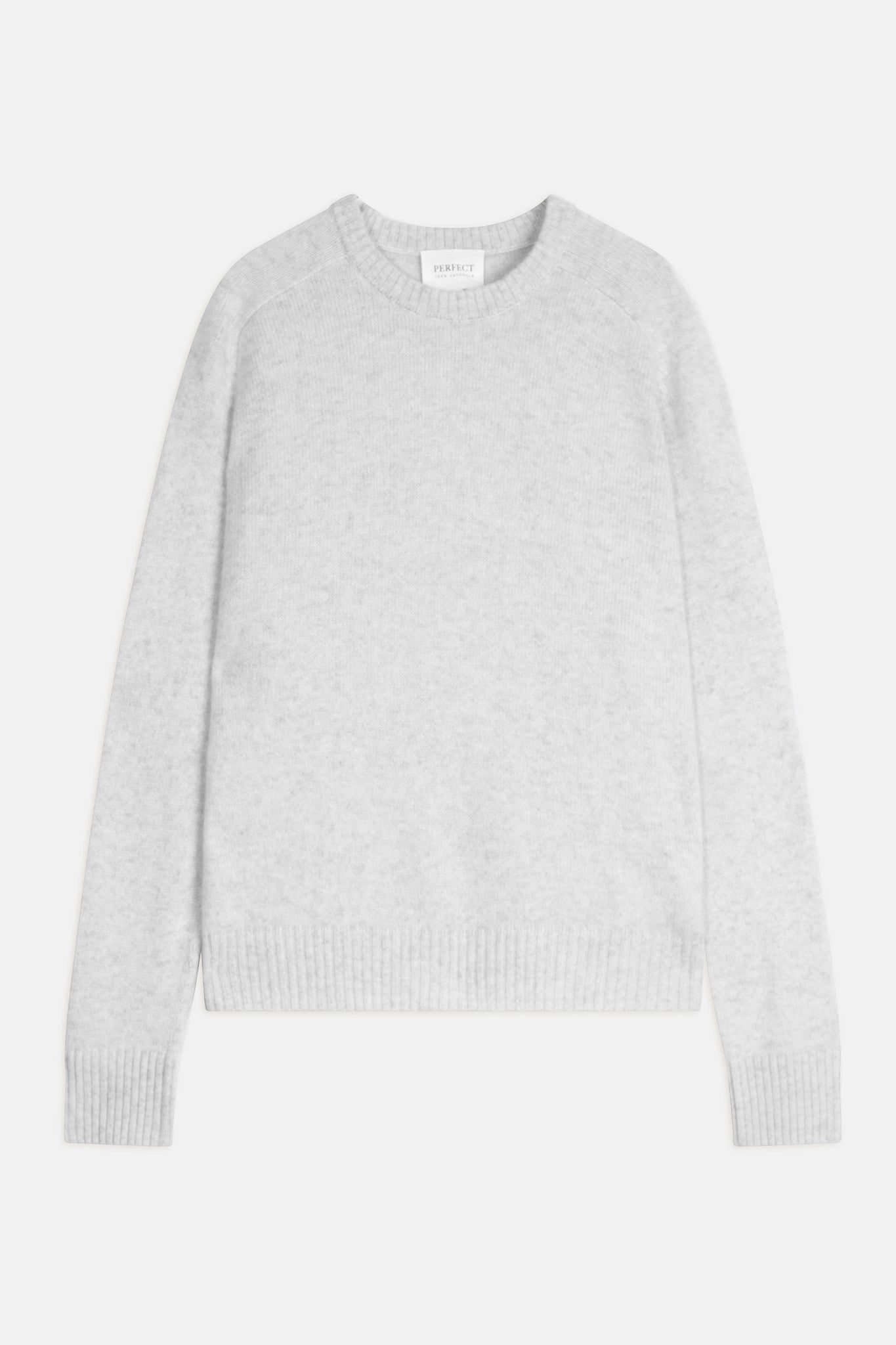 cassia pull col rond 4 fils gris perle chiné 100% cachemire