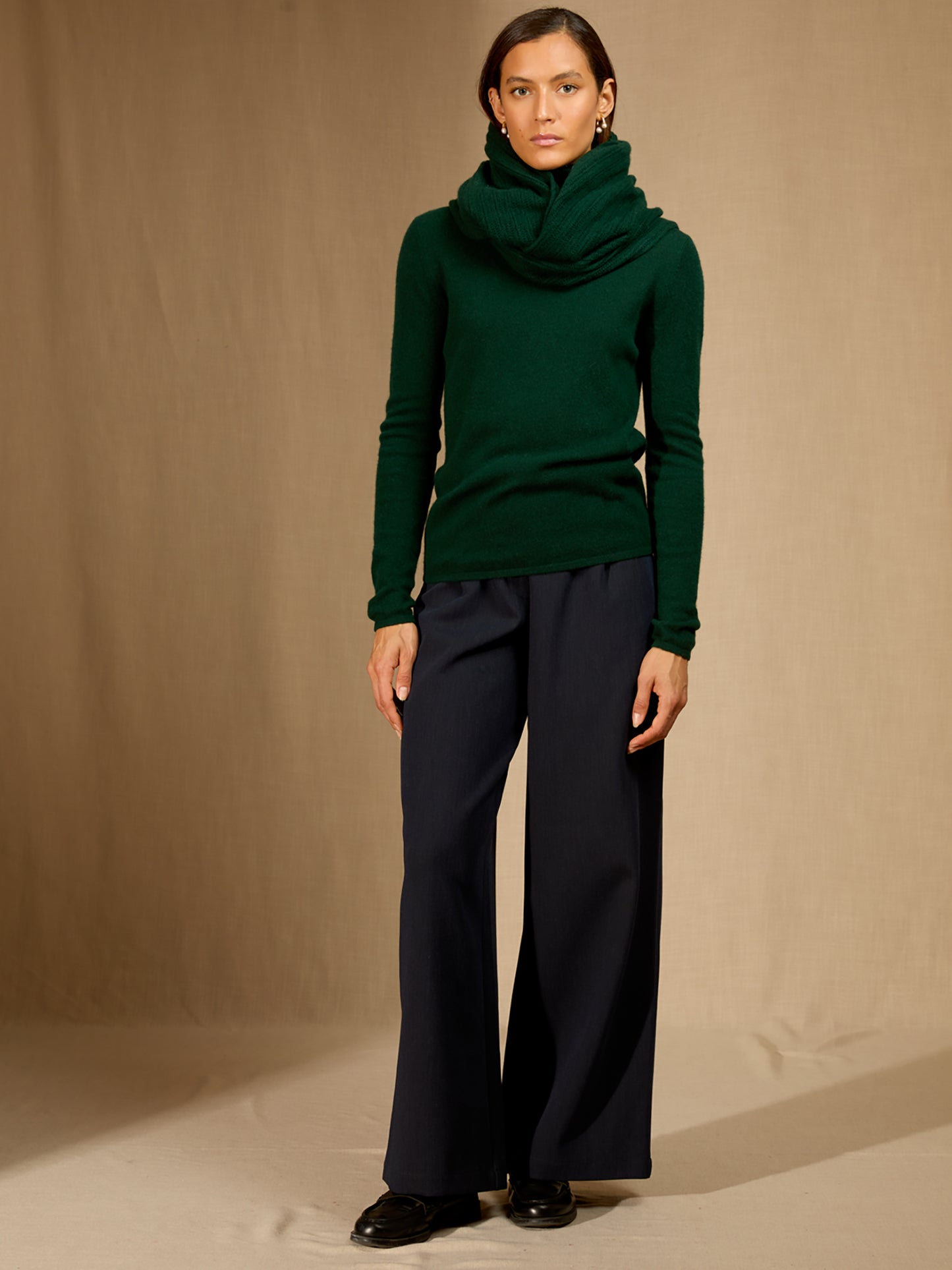 CLODY tour de cou 4 fils cyprès 100% cachemire