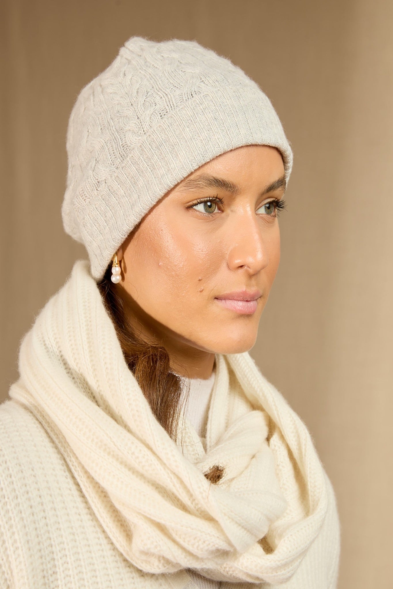 clody tour de cou 4 fils ivoire 100% cachemire