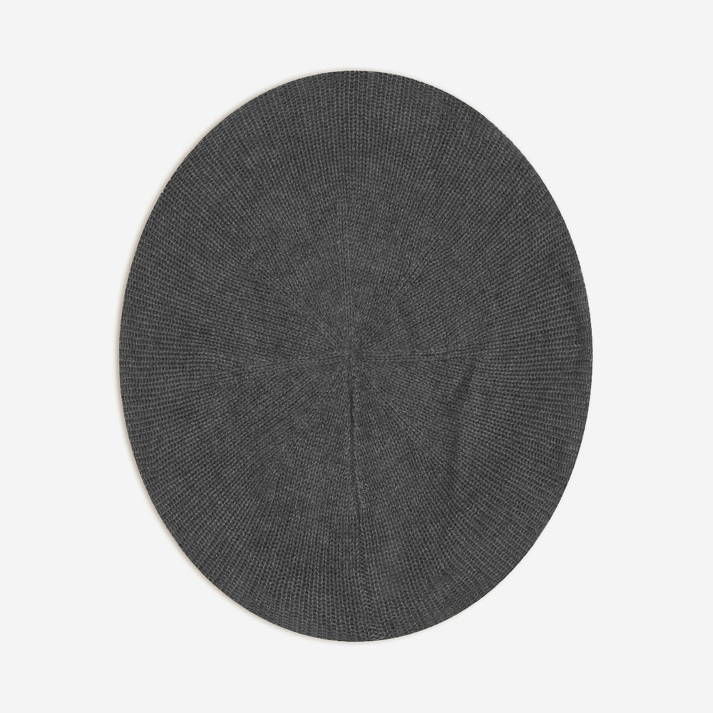 cloe béret 4 fils anthracite chiné 100% cachemire