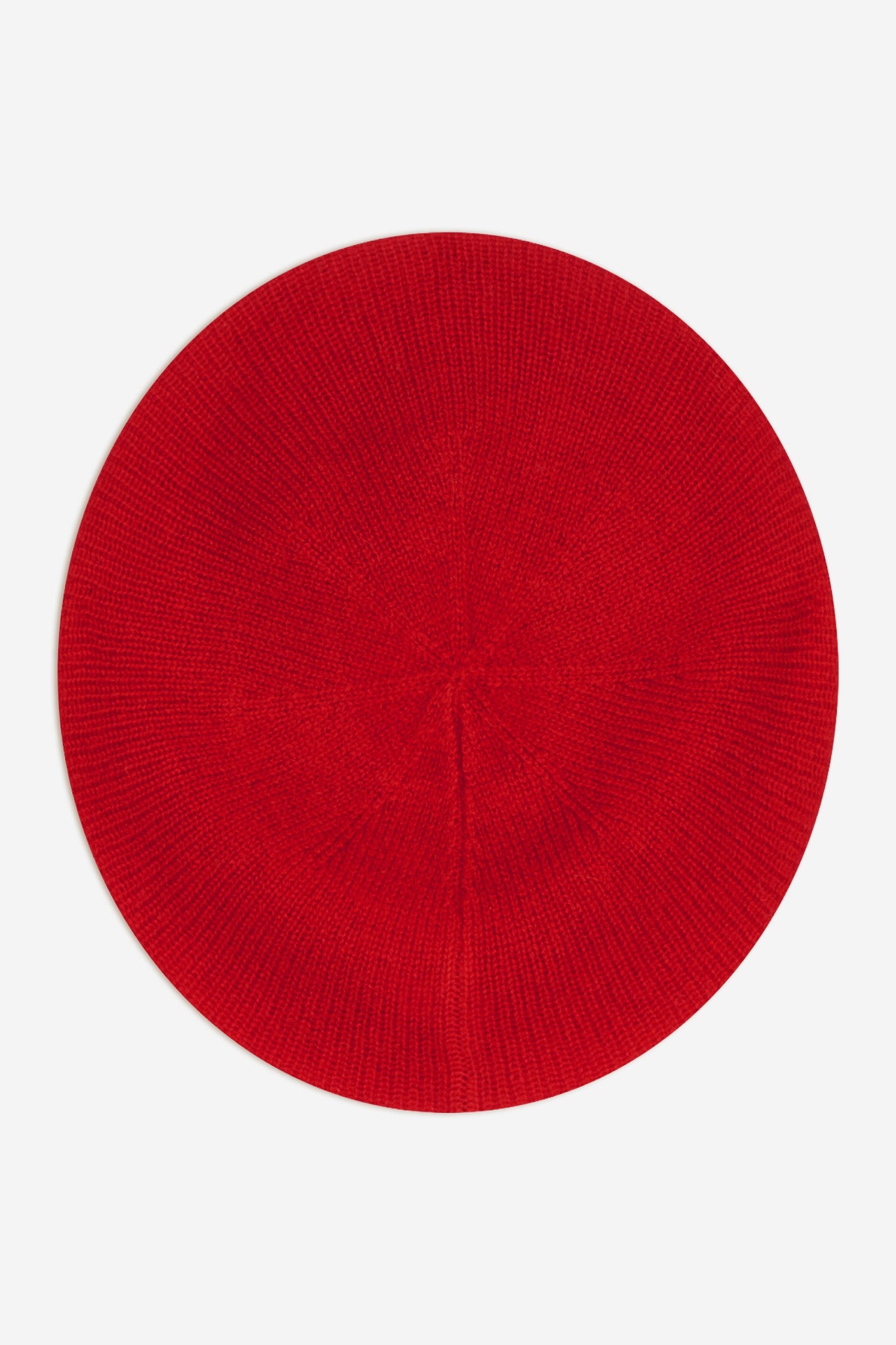 cloe béret 4 fils rouge 100% cachemire