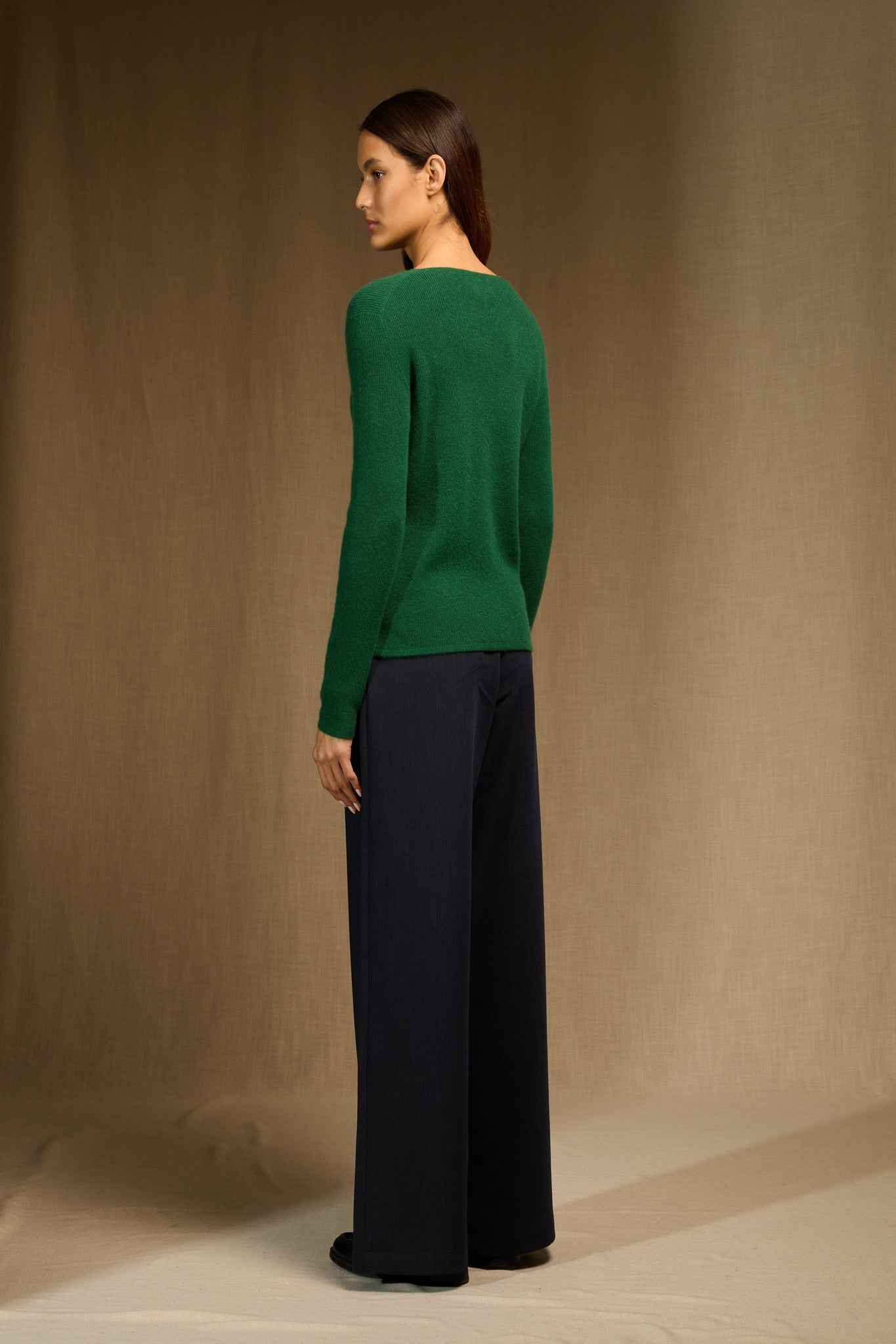 cobie pull col rond sapin 100% cachemire