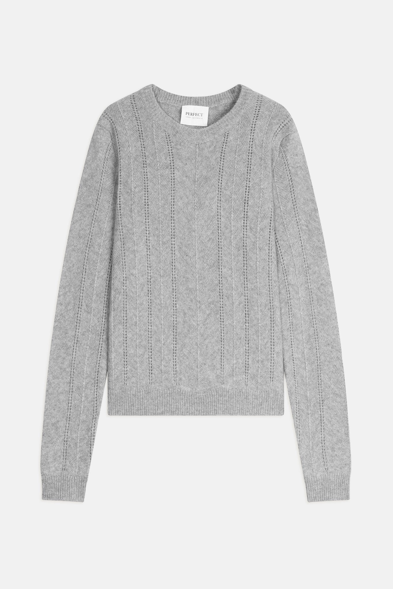 corva pull col rond 4 fils nuage chiné 100% cachemire