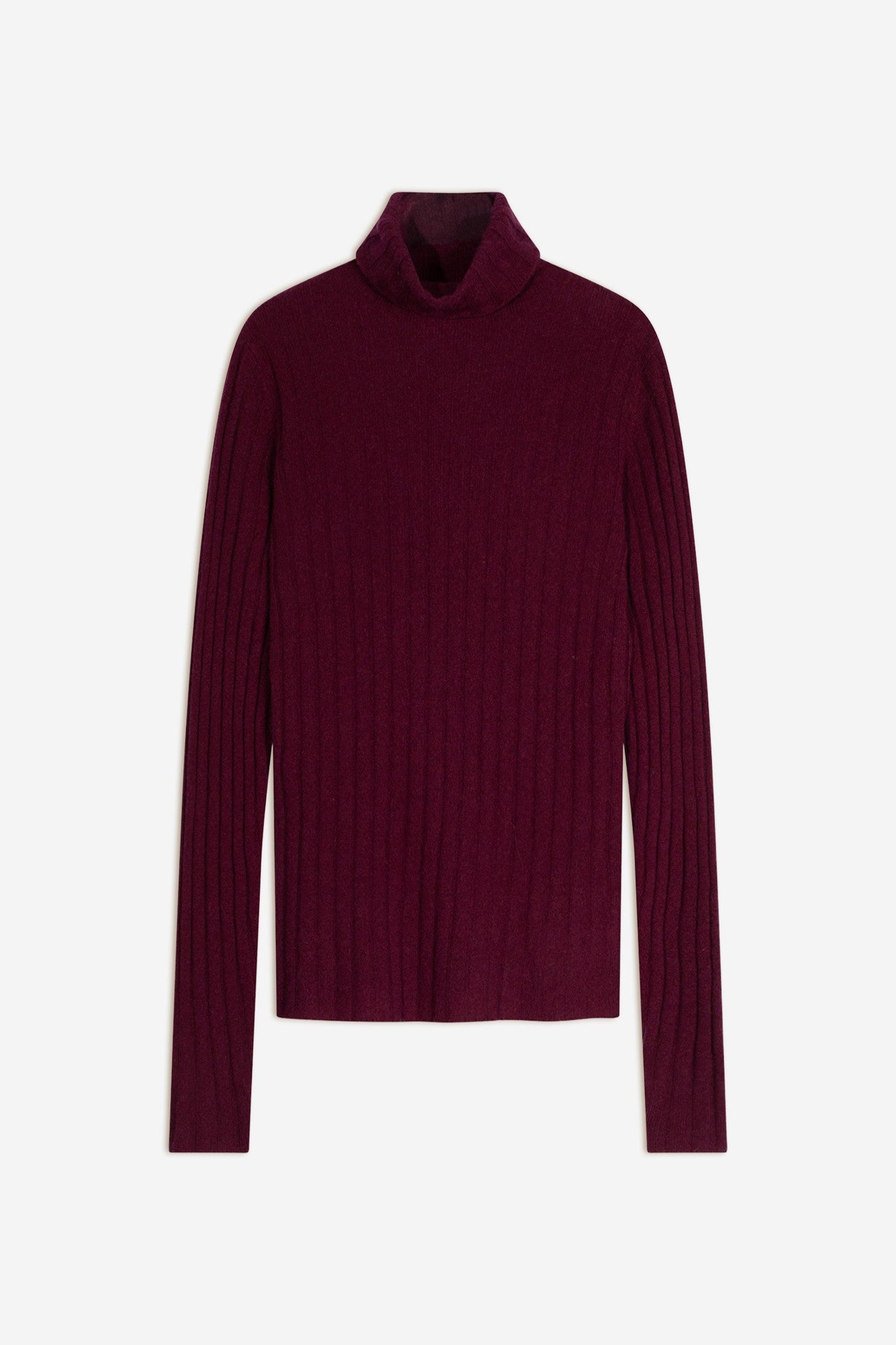 craigton pull col roulé bordeaux 100% cachemire