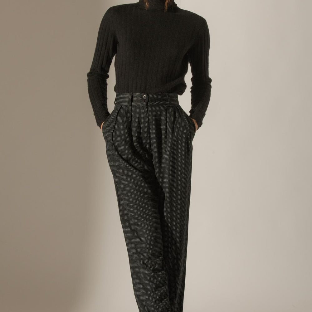 CRAIGTON pull col roulé noir 100% cachemire