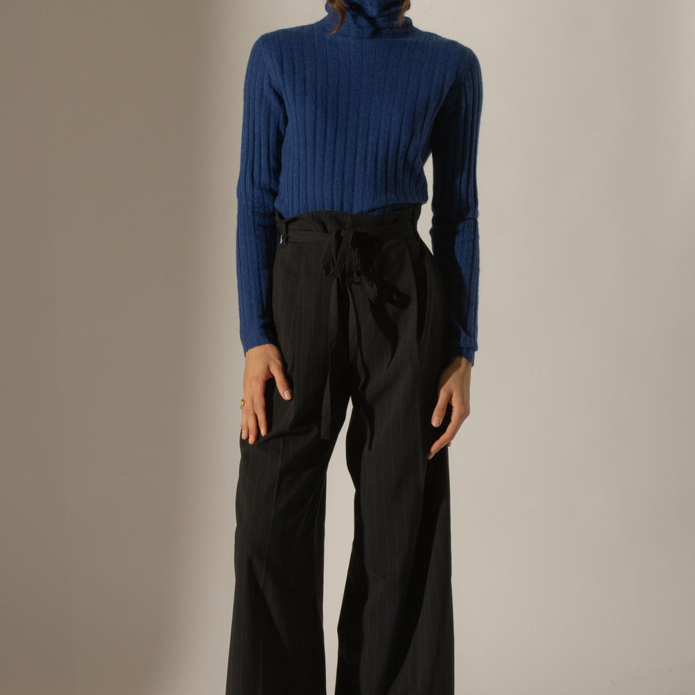 CRAIGTON pull col roulé outremer 100% cachemire