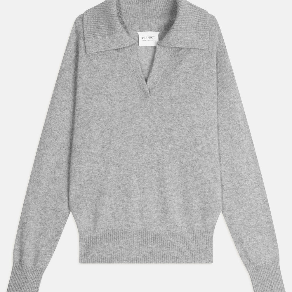 crimson pull col châle croisé nuage chiné 100% cachemire