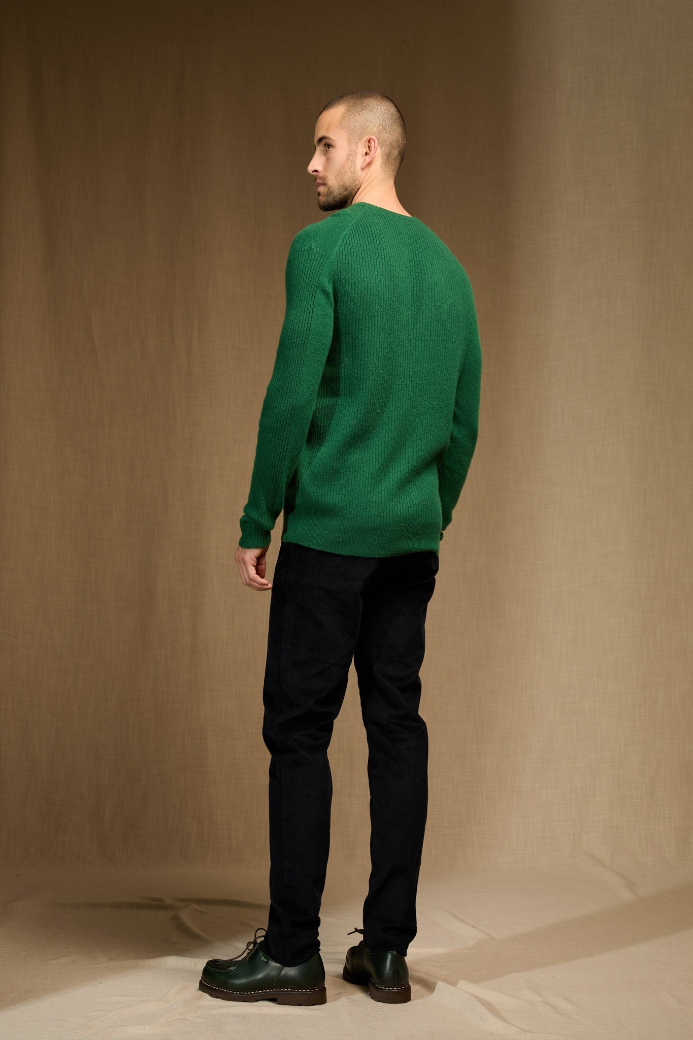 cris pull col rond sapin 100% cachemire