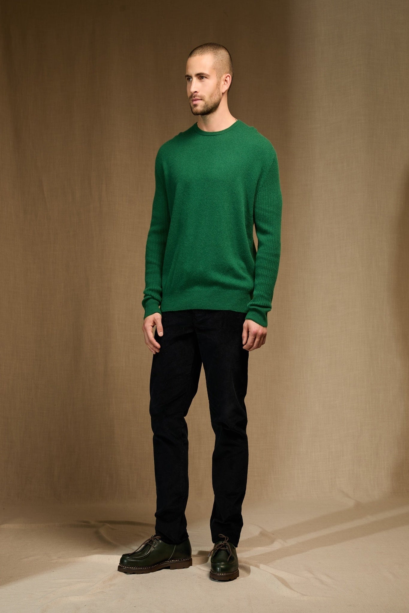 cris pull col rond sapin 100% cachemire