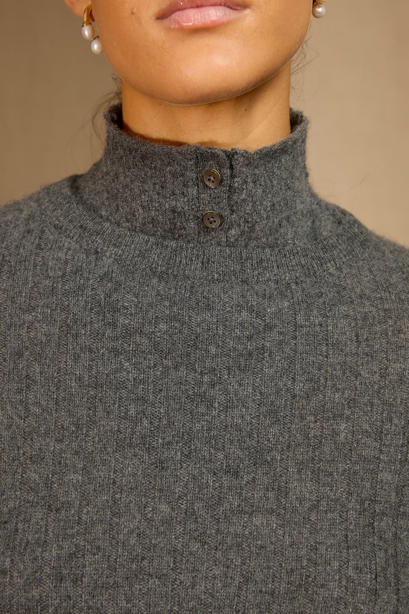 dariel tour de cou anthracite chiné 100% cachemire