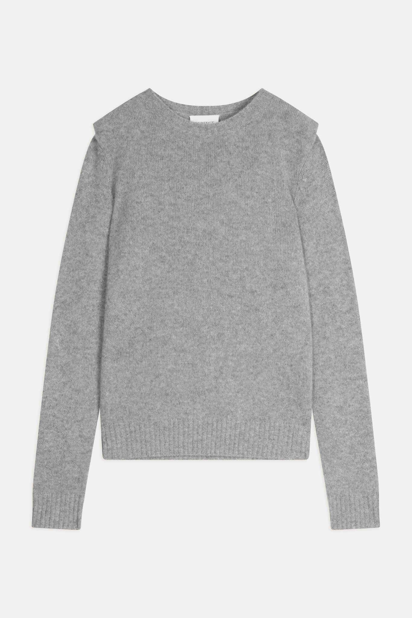 devezas pull col rond plis épaules 4 fils nuage chiné 100% cachemire