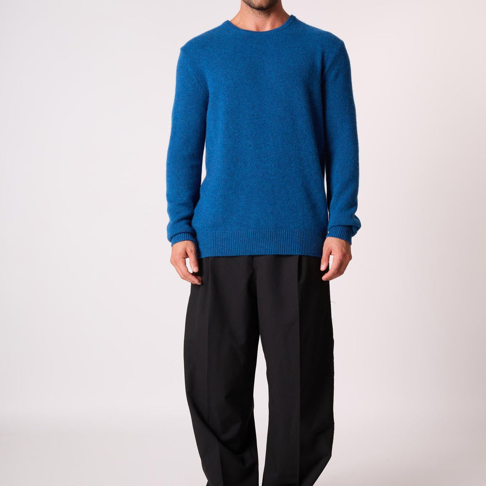 EDEN pull col rond 4 fils atlantique chiné 100% cachemire