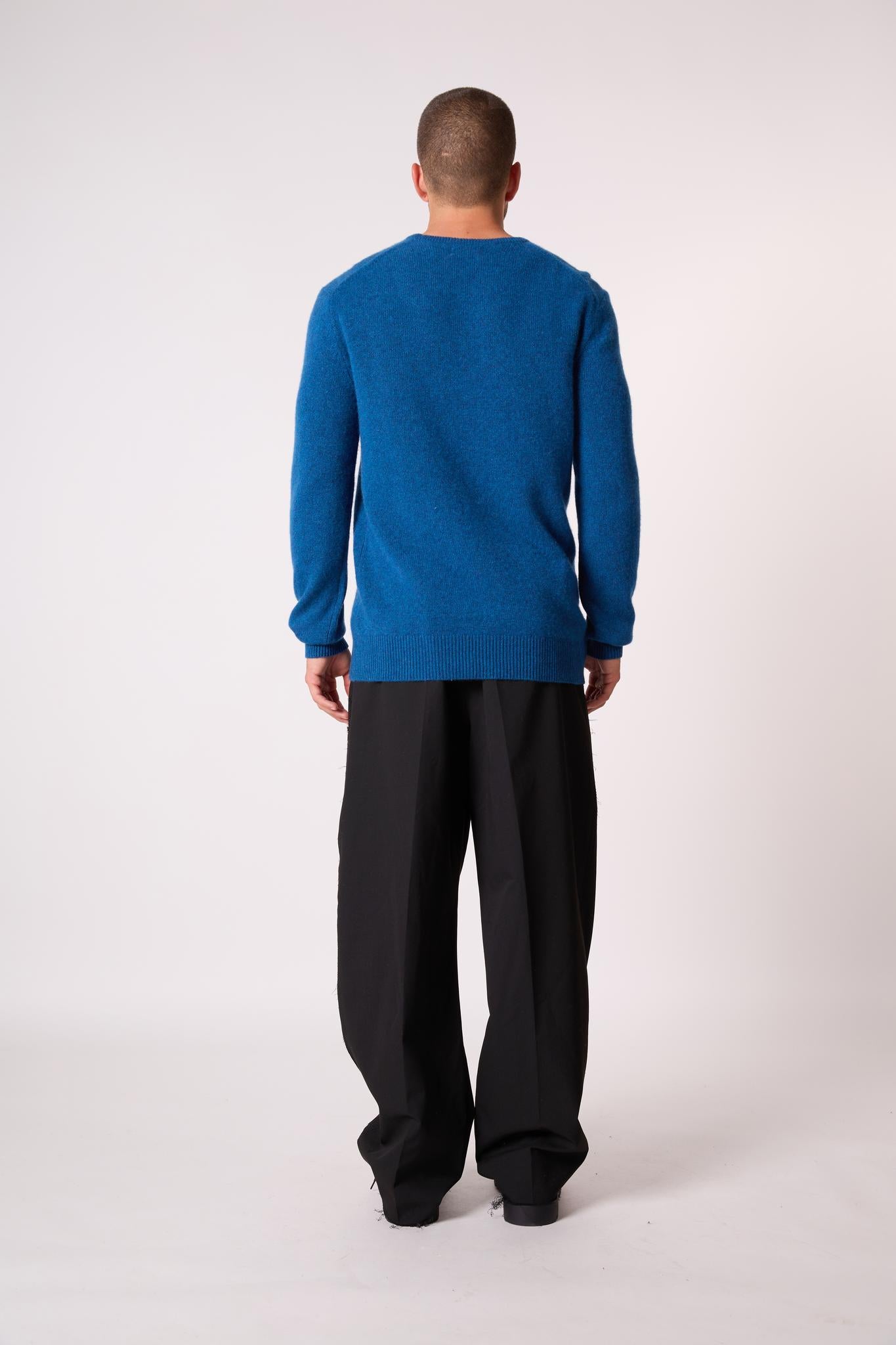 EDEN pull col rond 4 fils atlantique chiné 100% cachemire