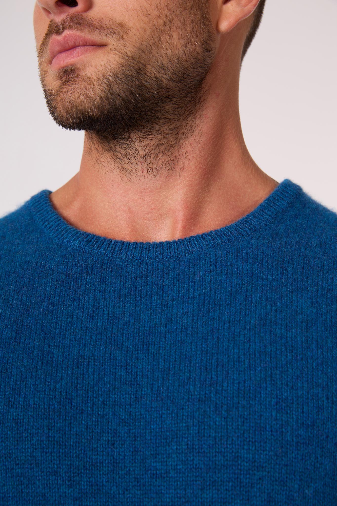 EDEN pull col rond 4 fils atlantique chiné 100% cachemire