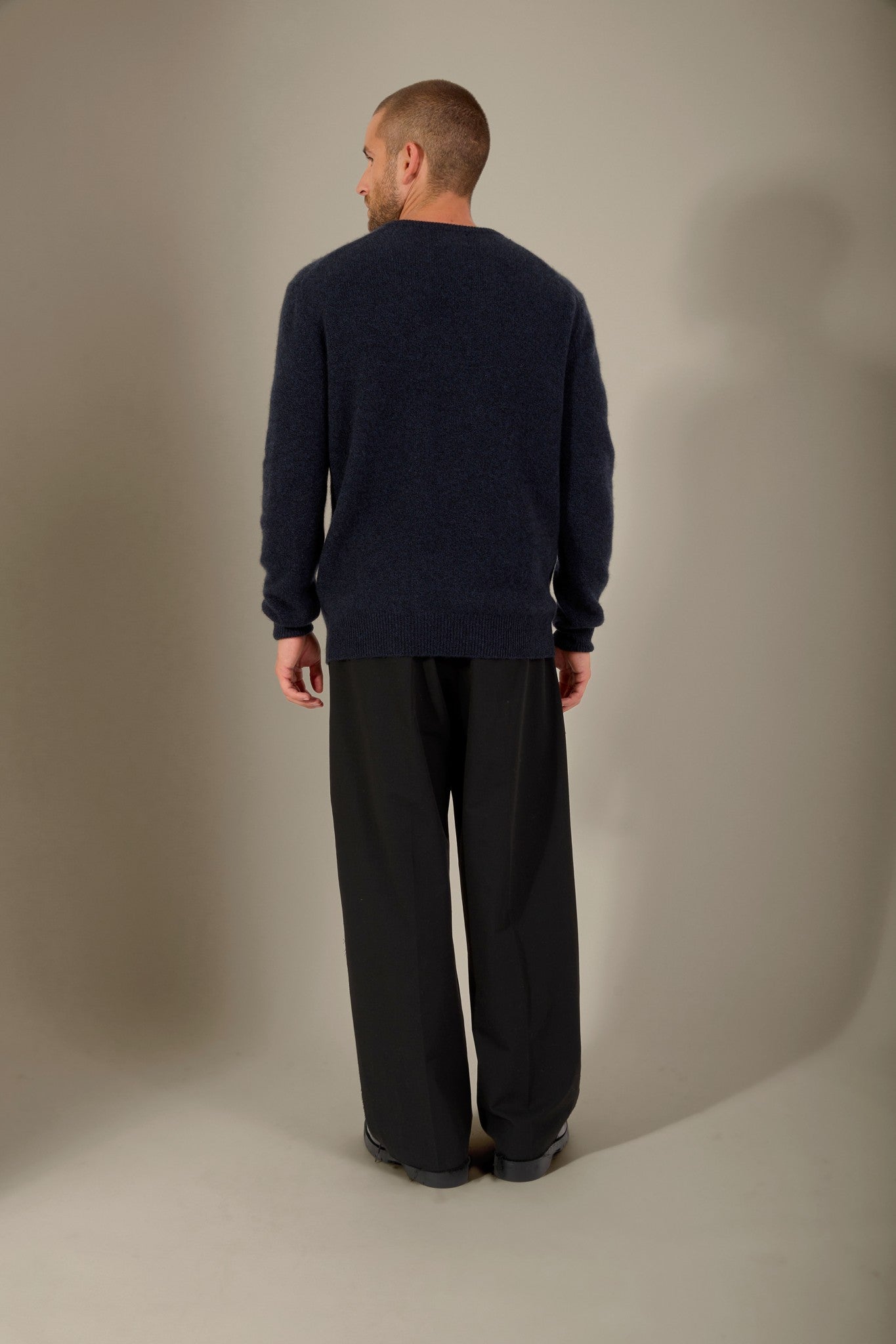 eden pull col rond 4 fils caviar 100% cachemire