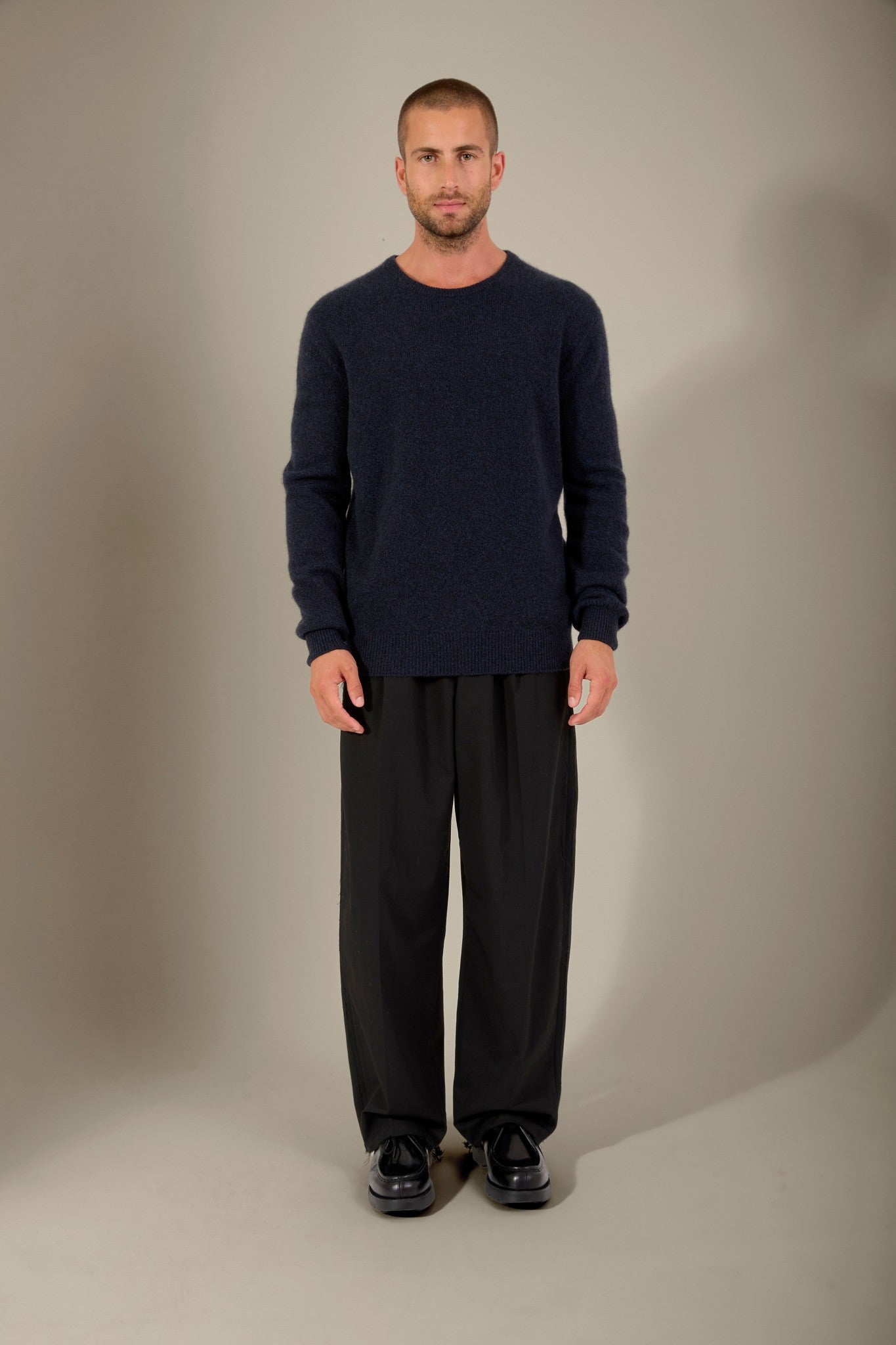 eden pull col rond 4 fils caviar 100% cachemire