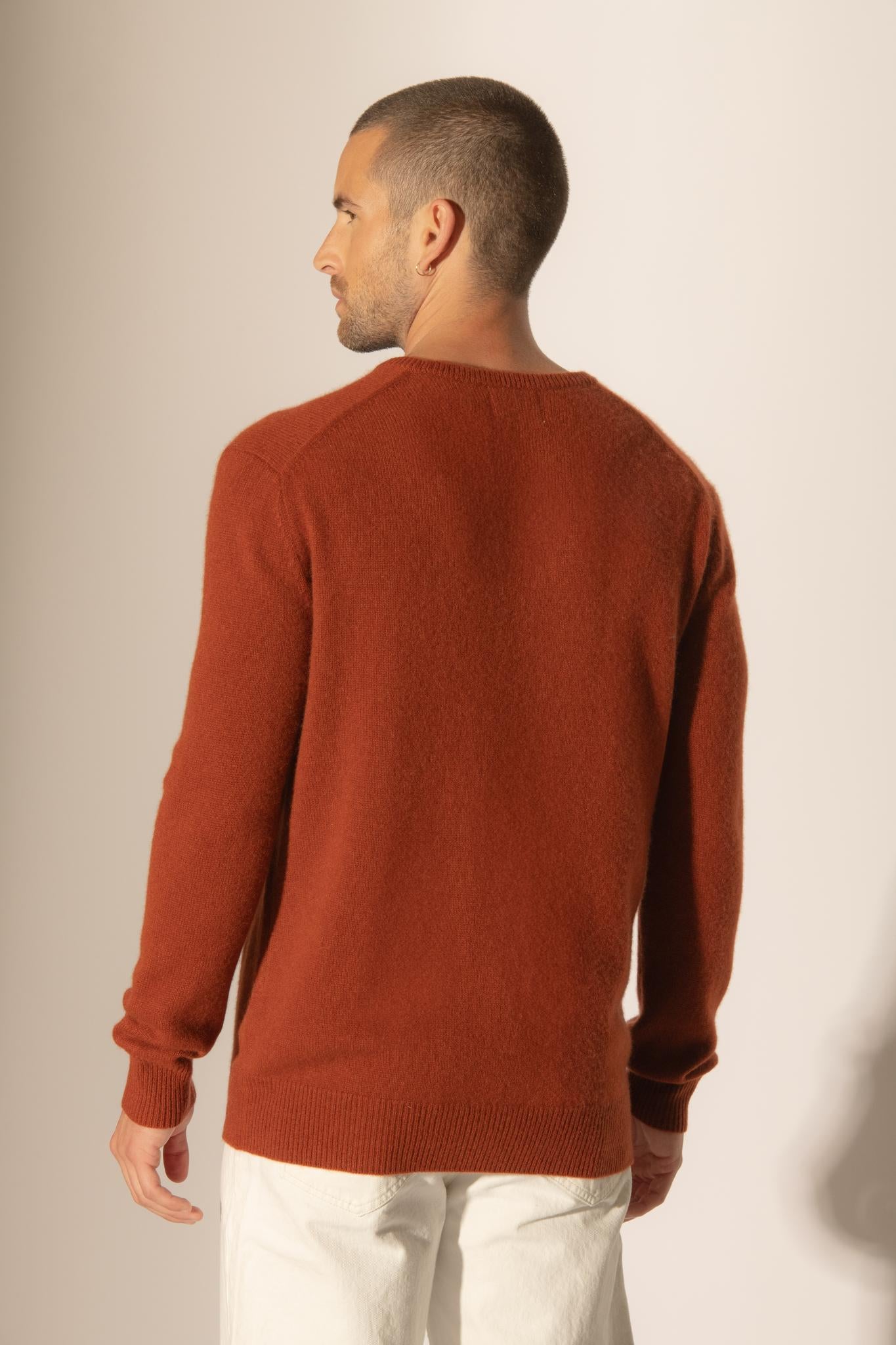 EDEN pull col rond 4 fils écureuil 100% cachemire