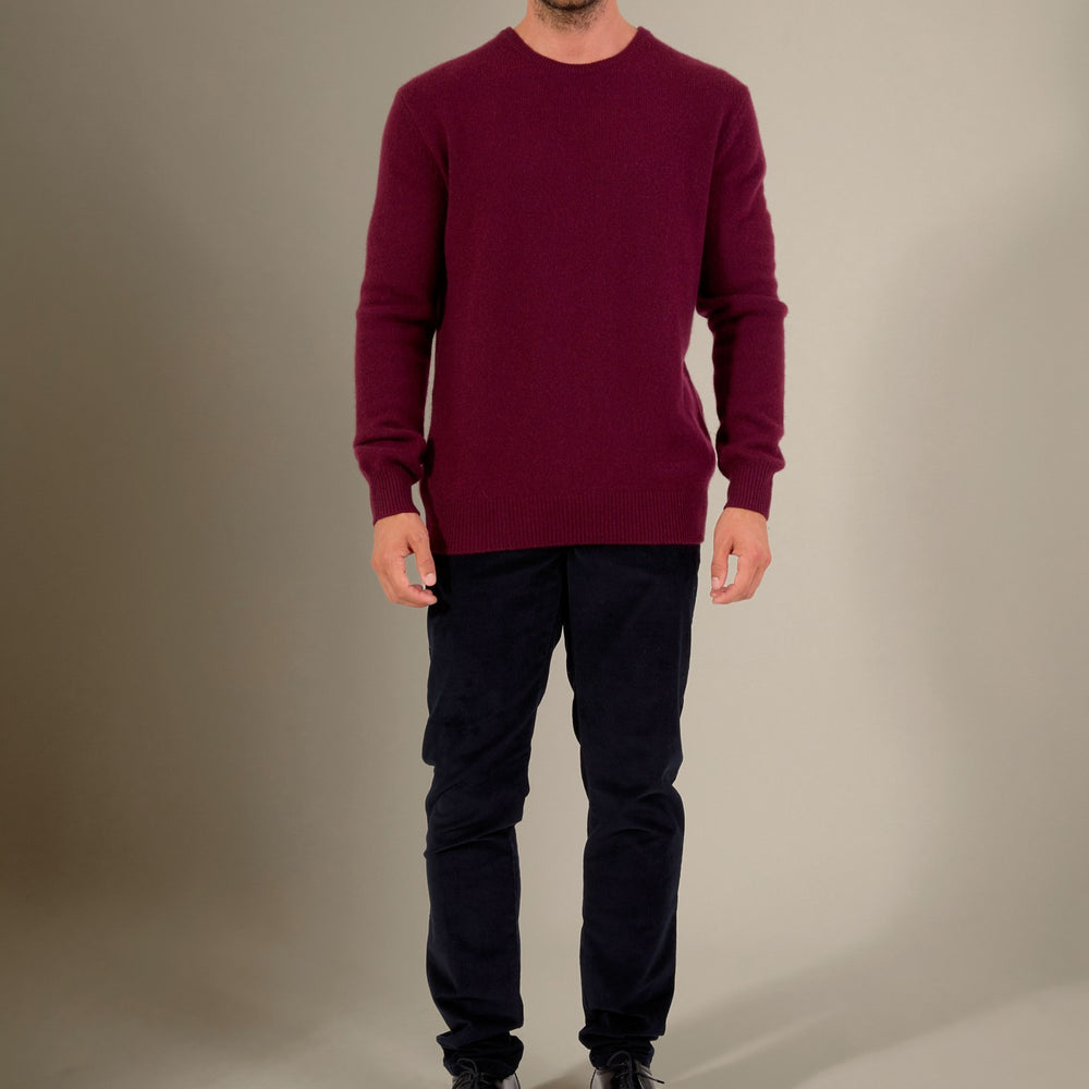 eden pull col rond 4 fils mûre 100% cachemire