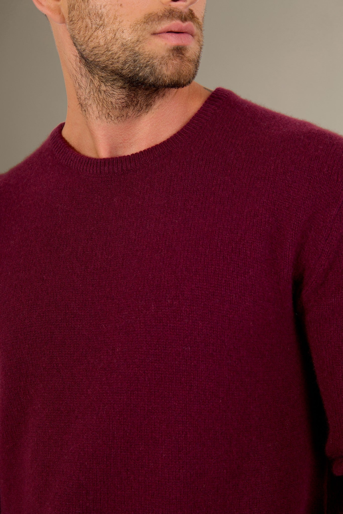 eden pull col rond 4 fils mûre 100% cachemire