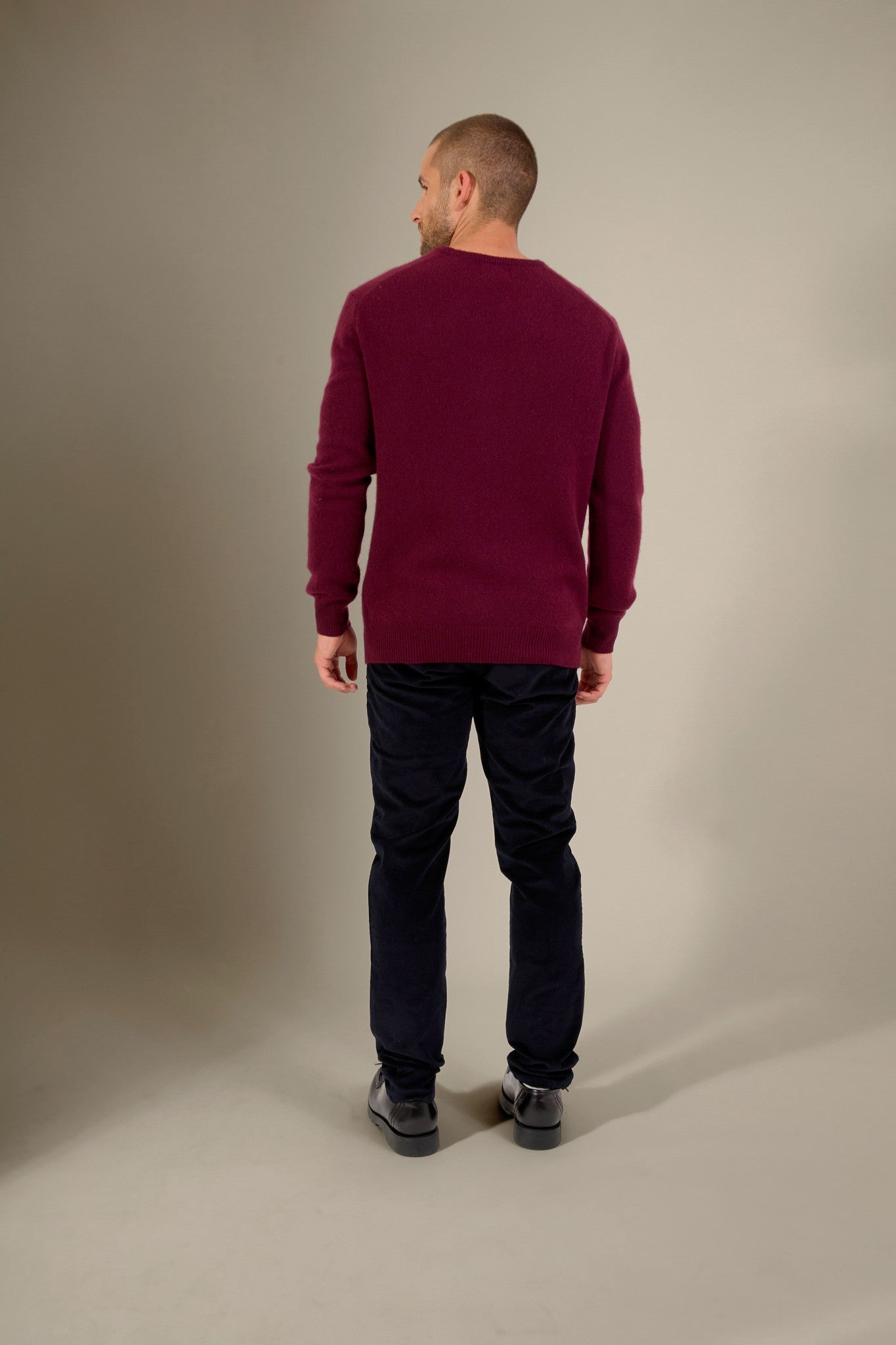 eden pull col rond 4 fils mûre 100% cachemire