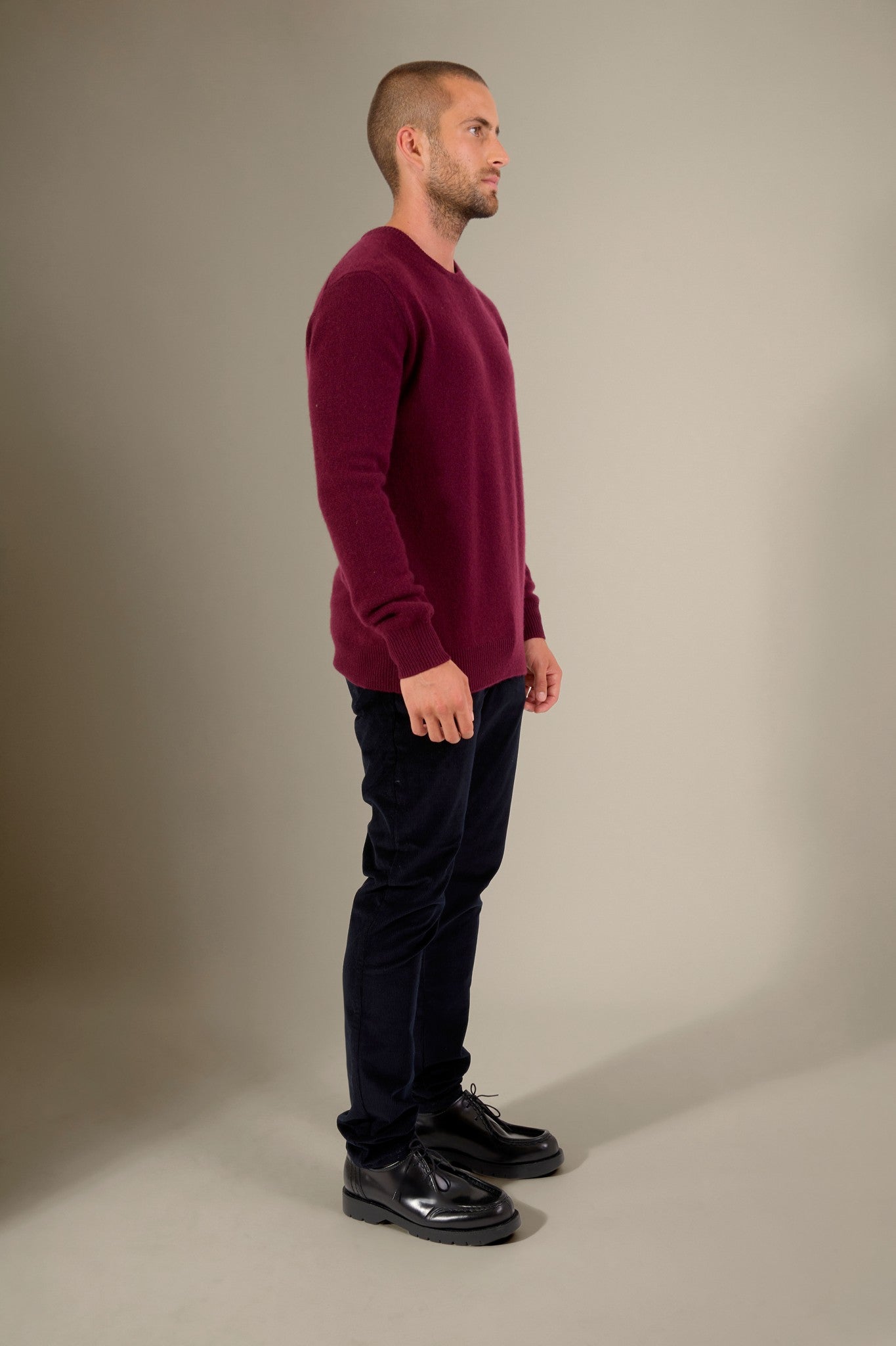 eden pull col rond 4 fils mûre 100% cachemire