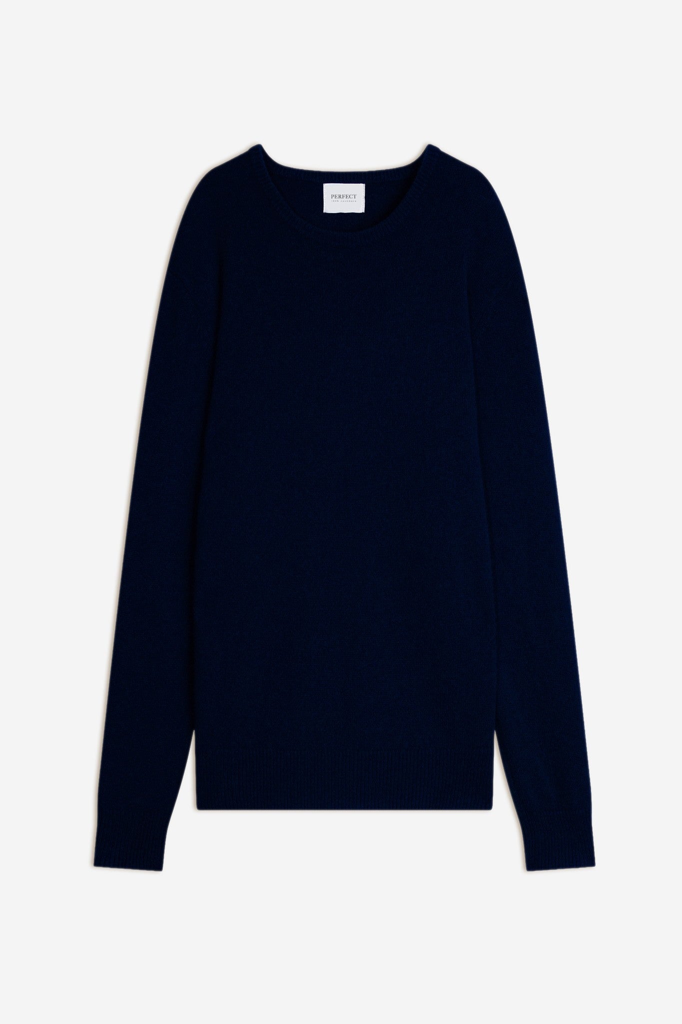 eden pull col rond 4 fils navy 100% cachemire