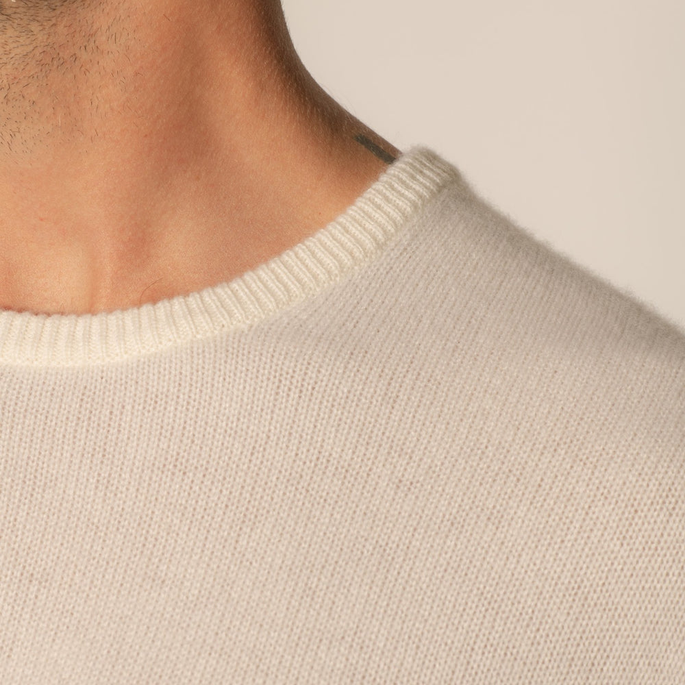 eden pull col rond 4 fils neige 100% cachemire