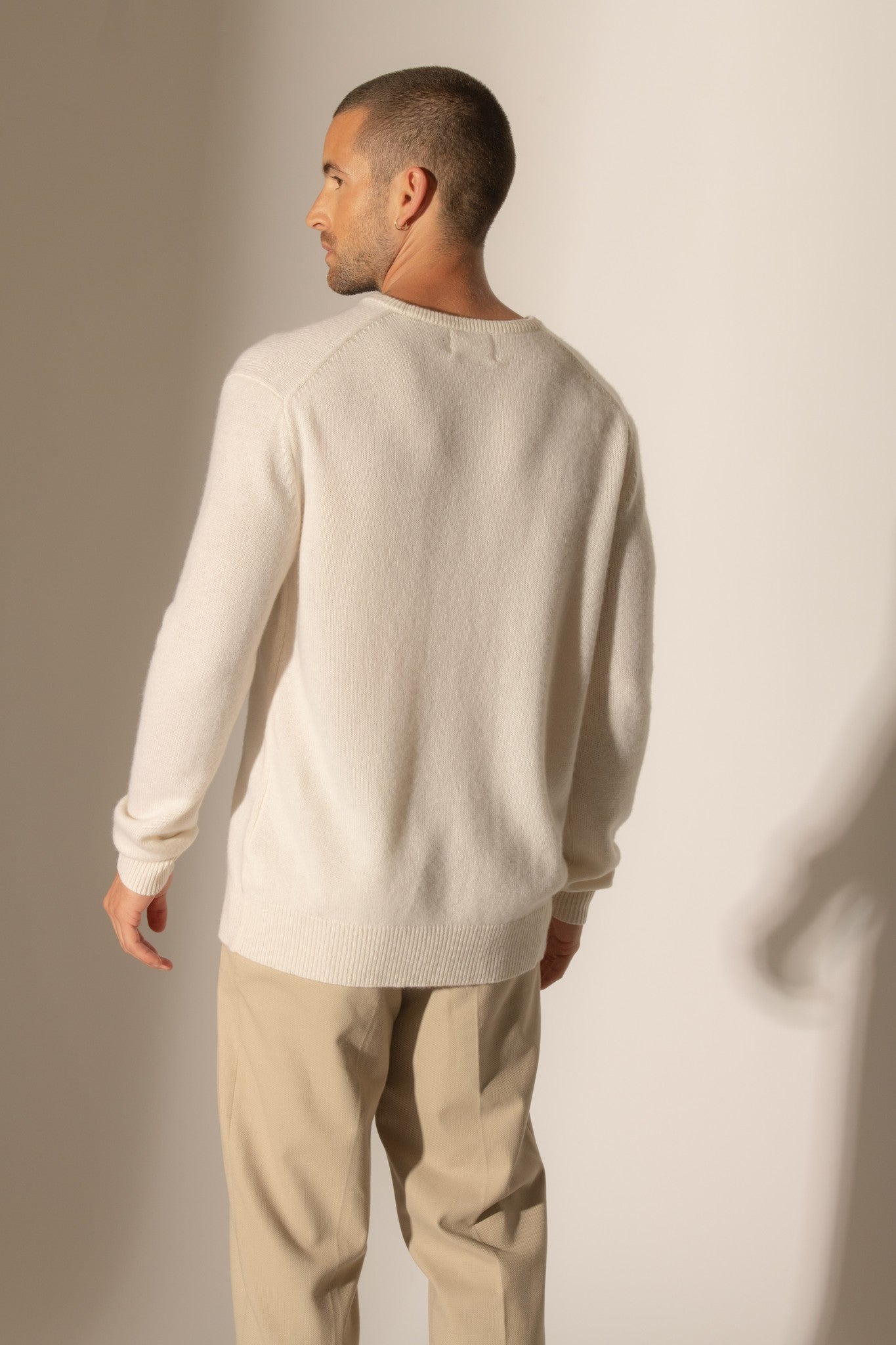 eden pull col rond 4 fils neige 100% cachemire