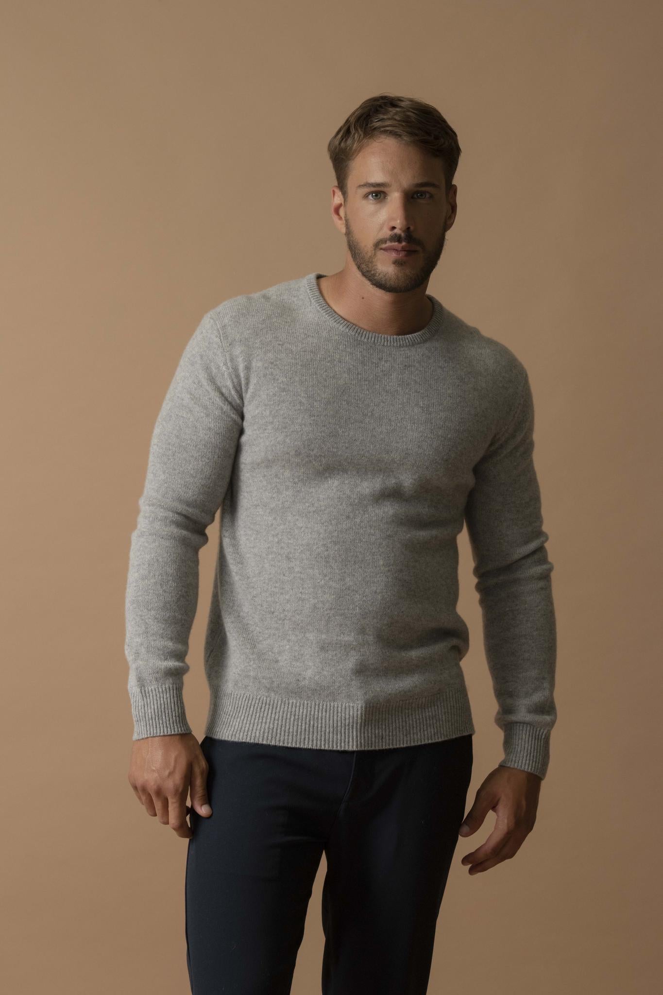 EDEN pull col rond 4 fils nuage chiné 100% cachemire