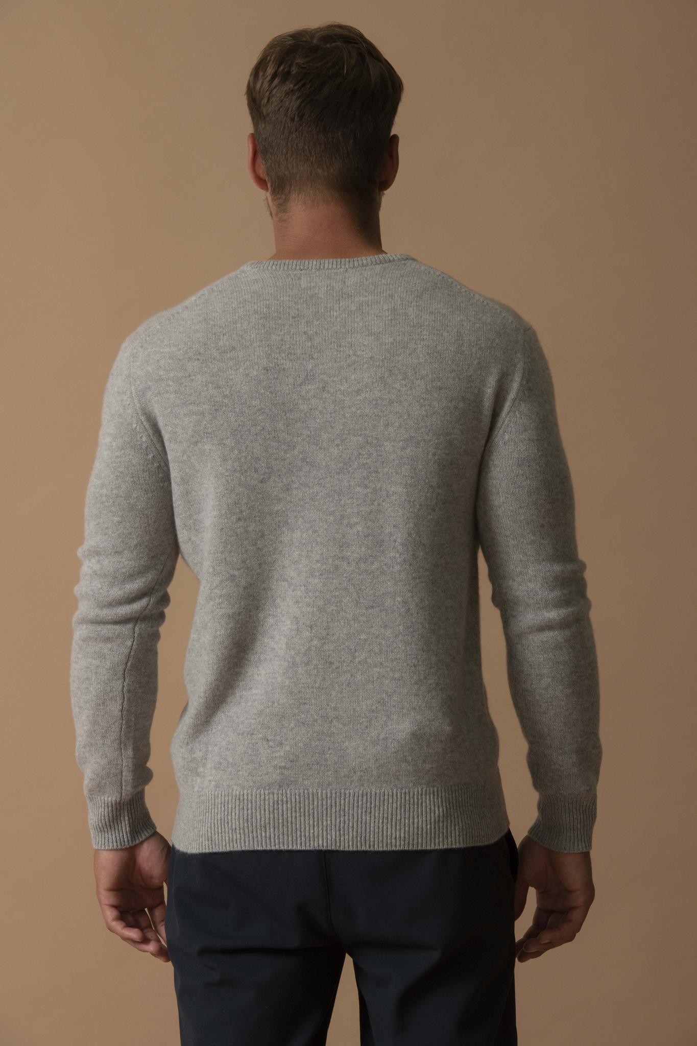 EDEN pull col rond 4 fils nuage chiné 100% cachemire