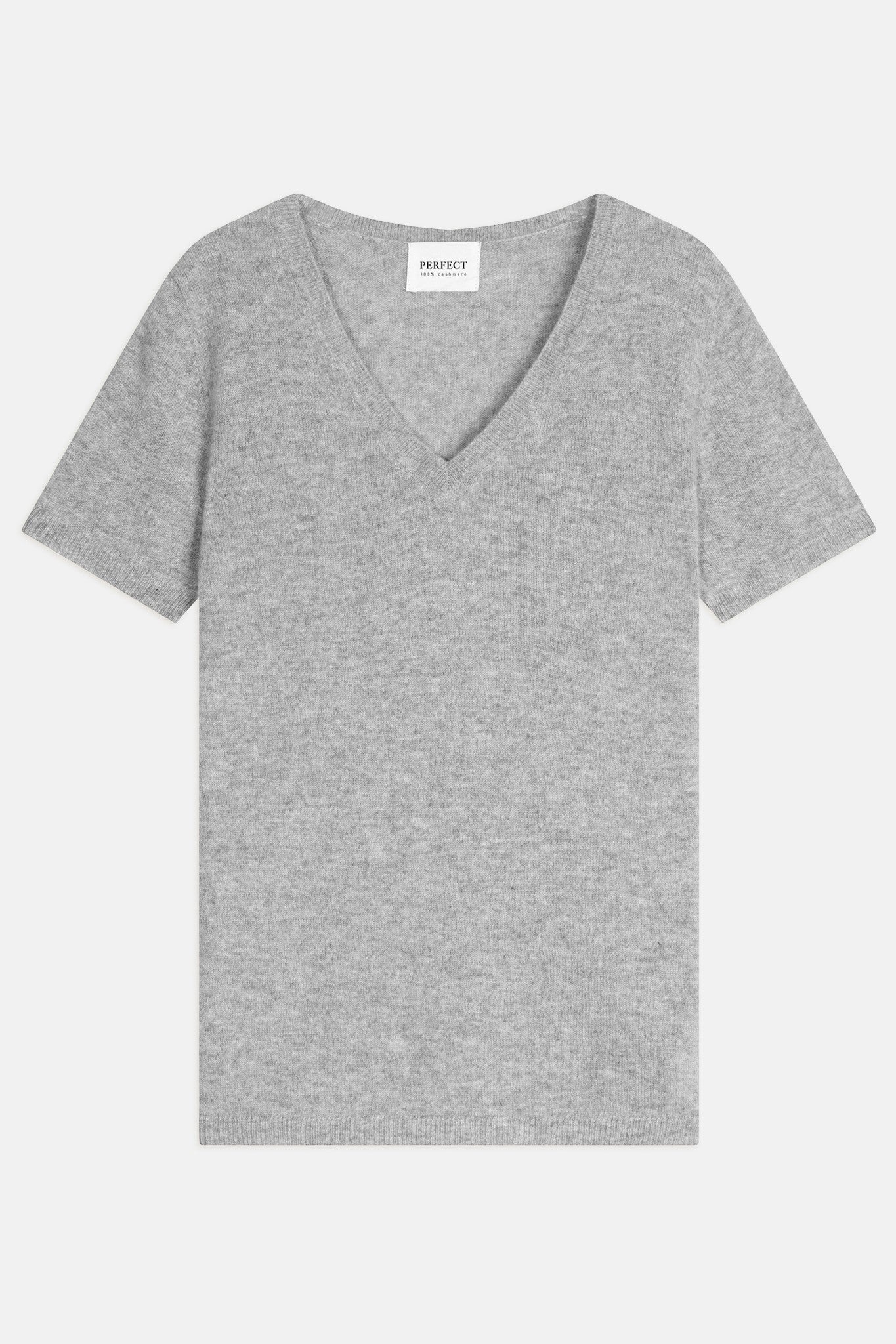 efimia t-shirt col v nuage chiné 100% cachemire