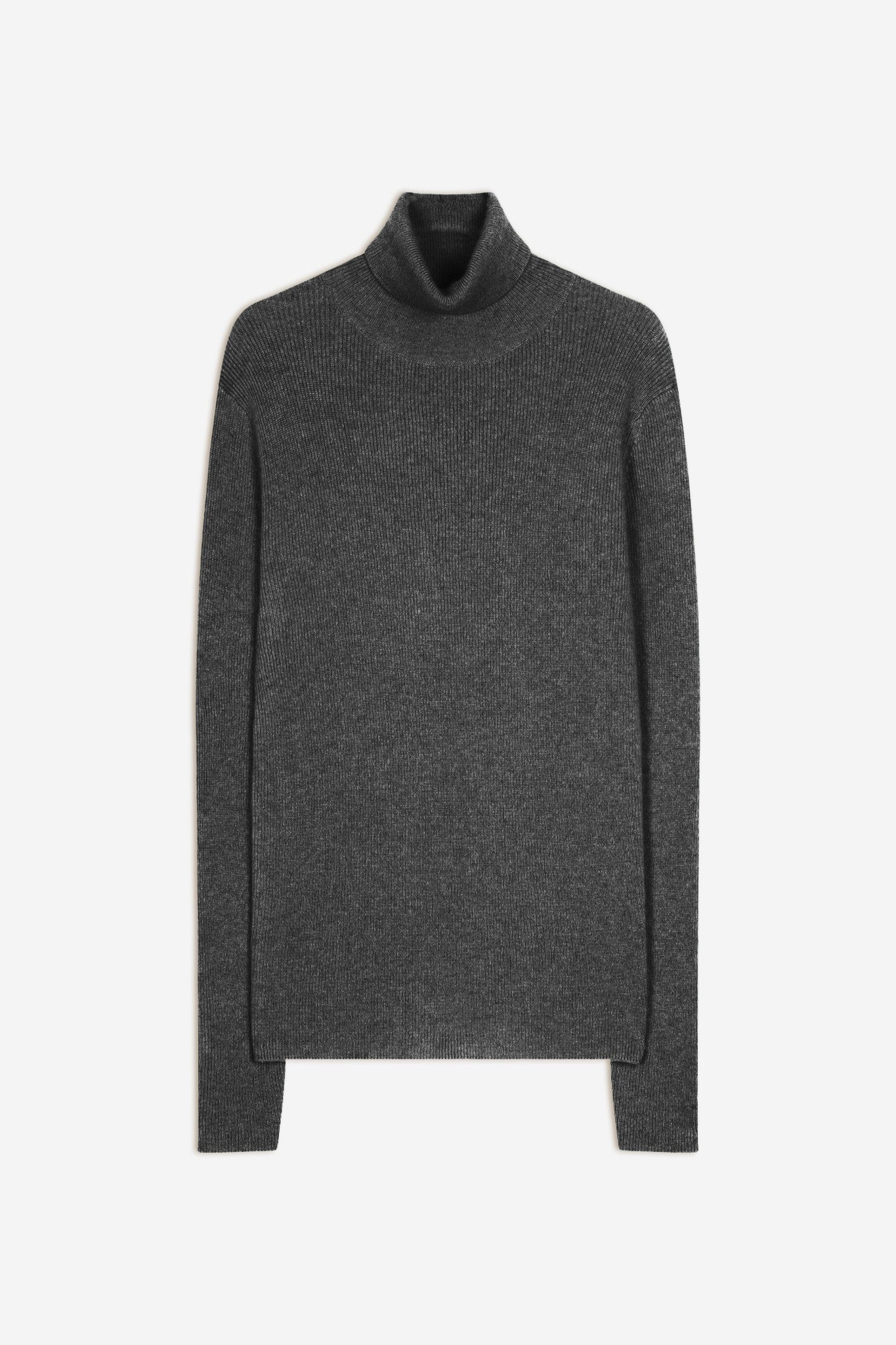 elly pull col roulé anthracite chiné 100% cachemire