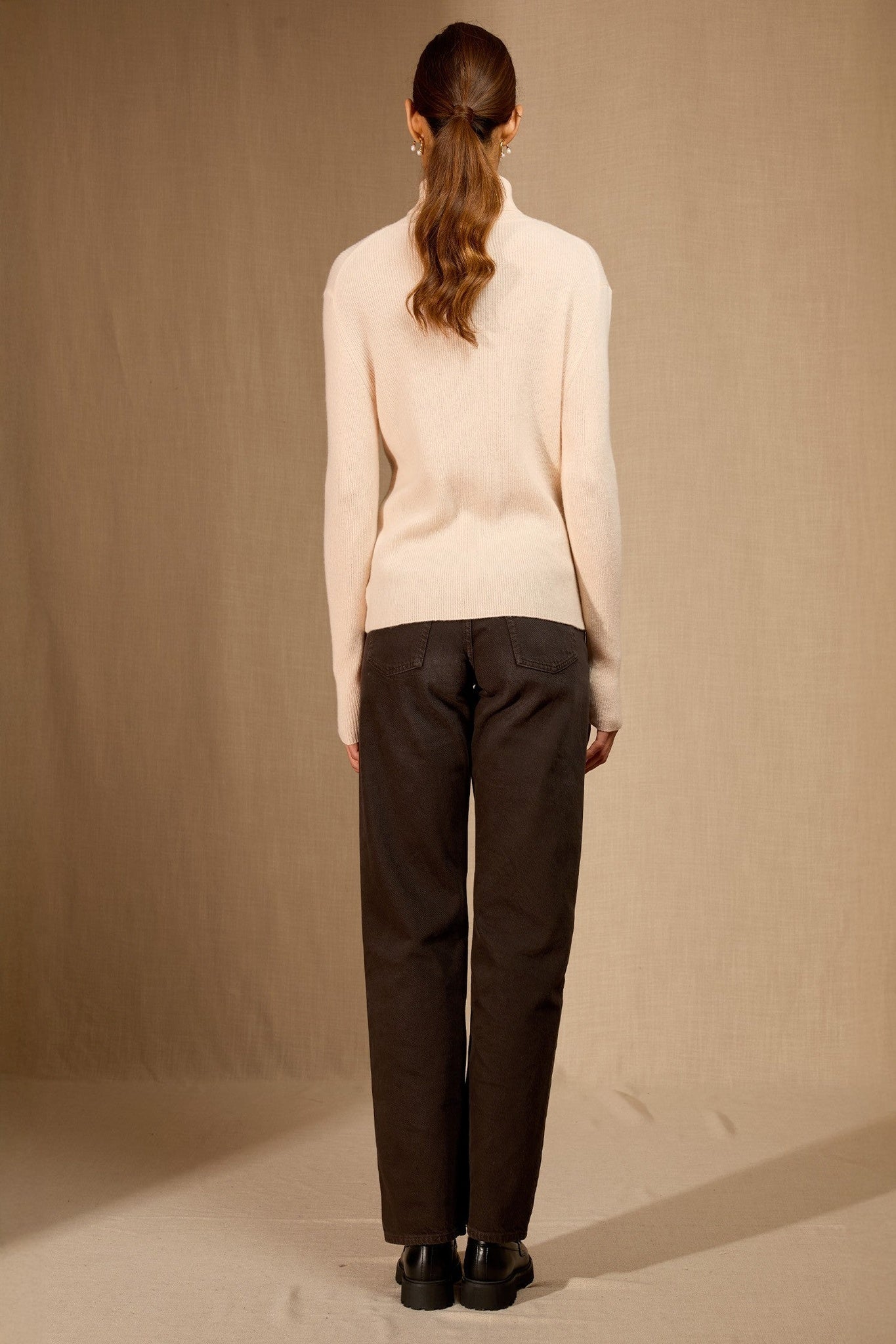 elly pull col roulé coquille 100% cachemire