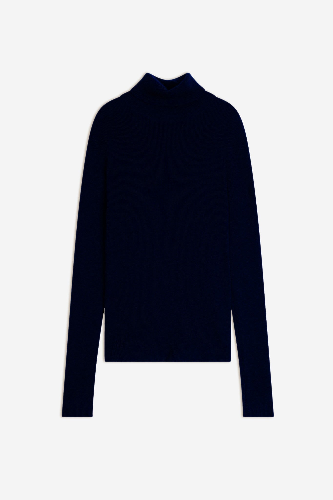 elly pull col roulé navy 100% cachemire