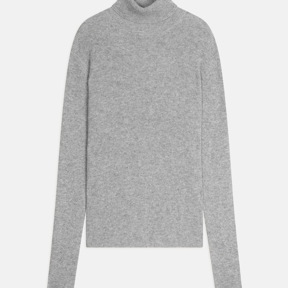 elly pull col roulé nuage chiné 100% cachemire