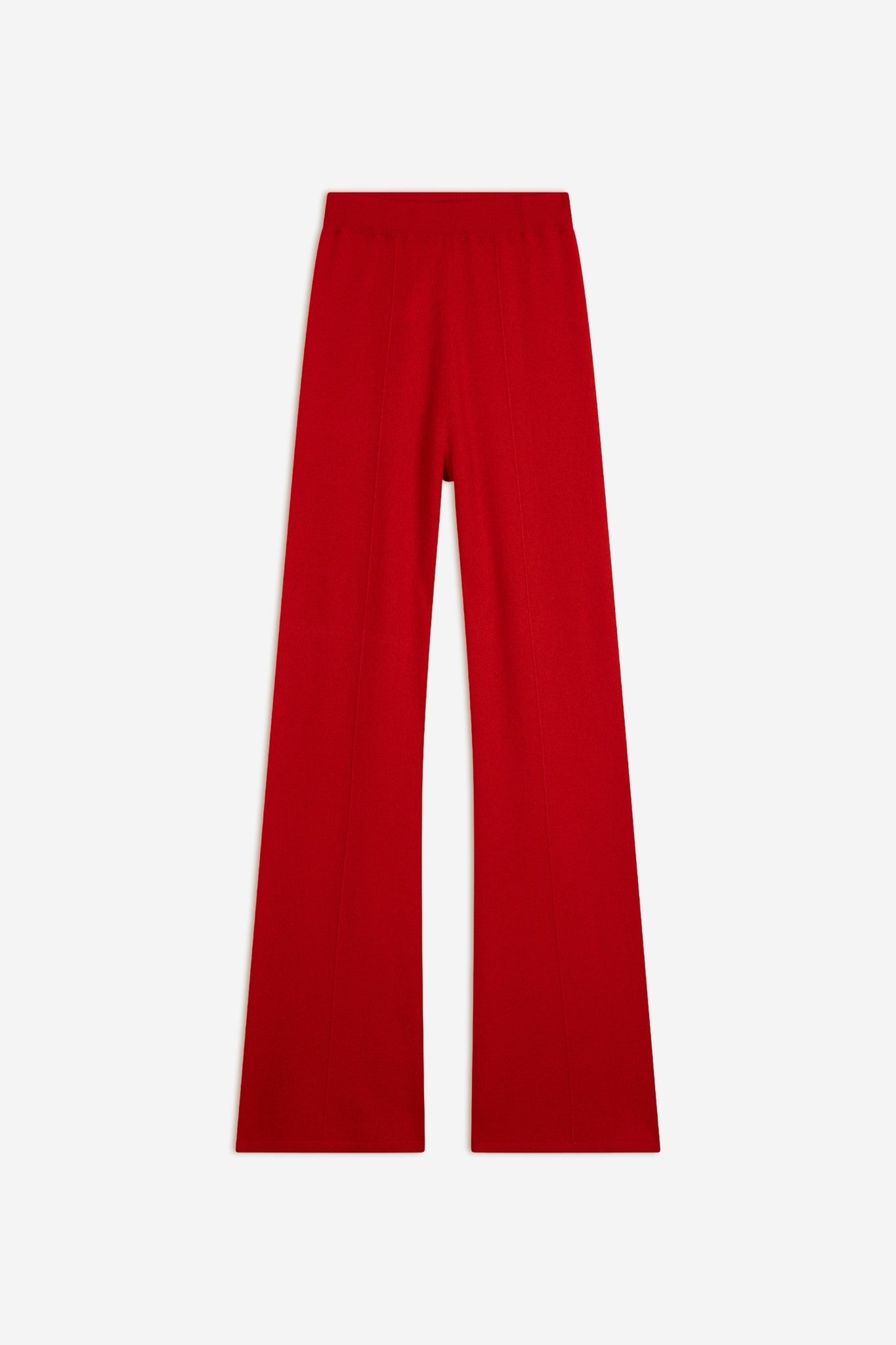 eloa pantalon large rouge 100% cachemire