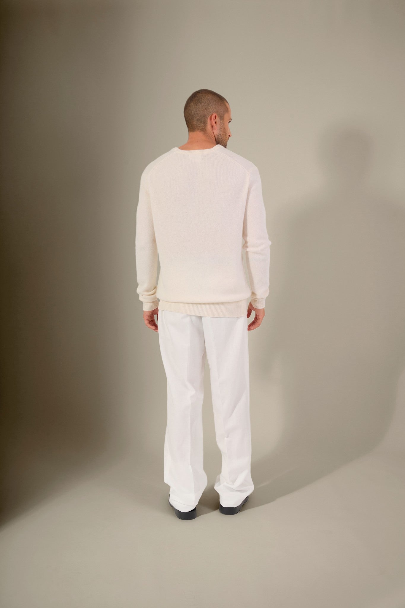 enzo pull col v 4 fils neige 100% cachemire