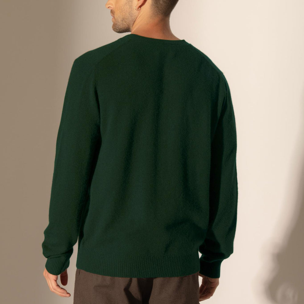 ERROL cardigan col v cyprès 100% cachemire
