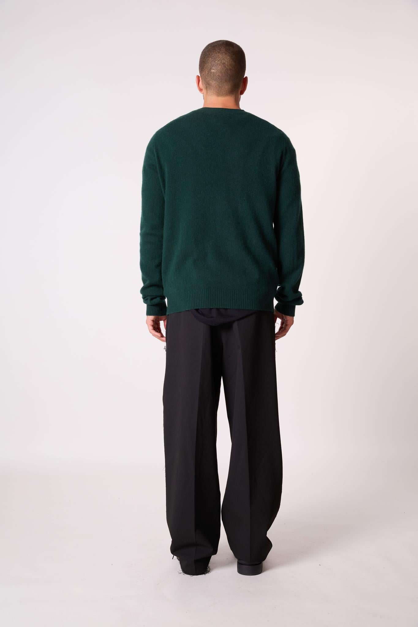 ERROL cardigan col v cyprès 100% cachemire