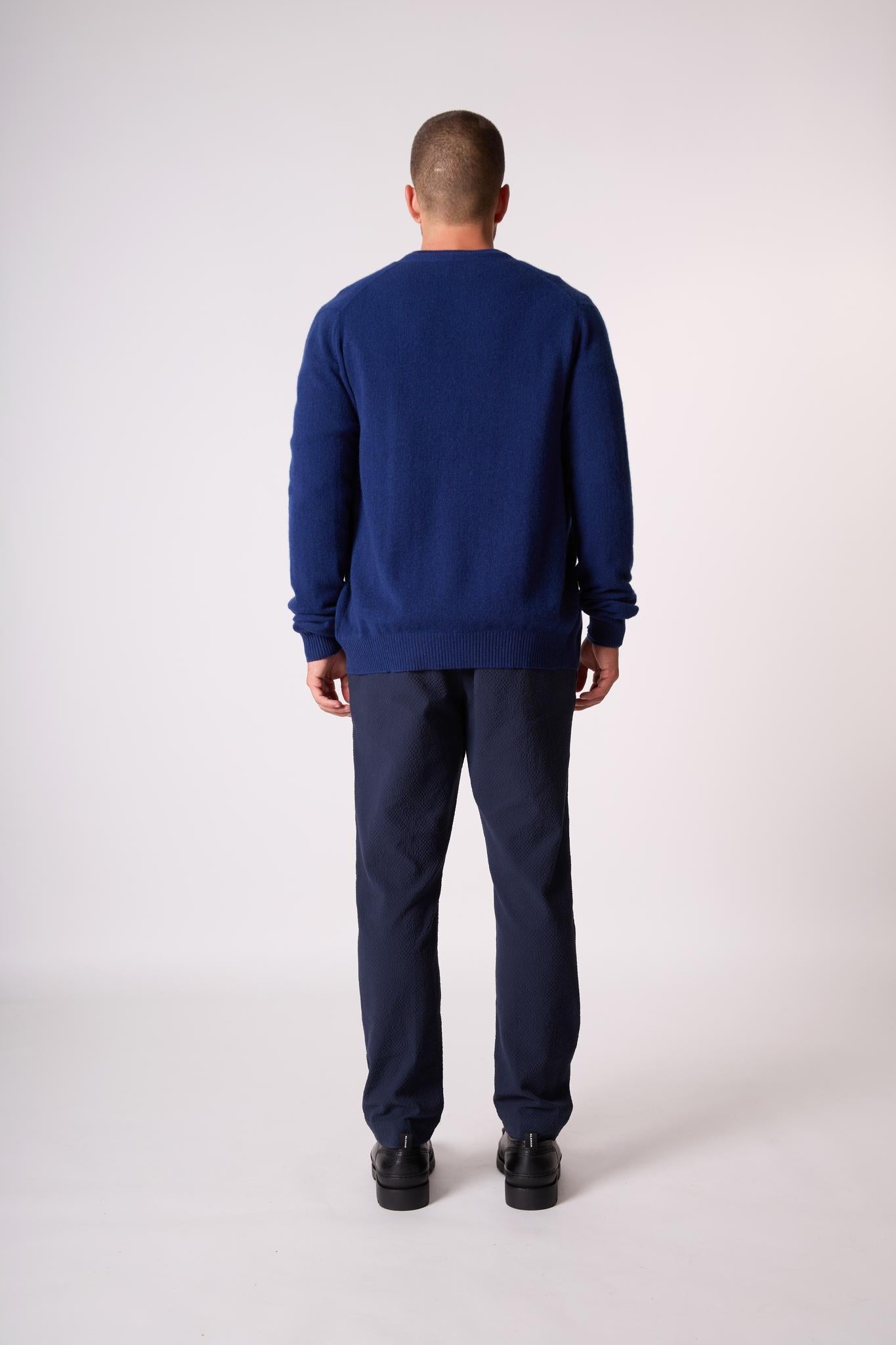 ERROL cardigan col v minuit 100% cachemire