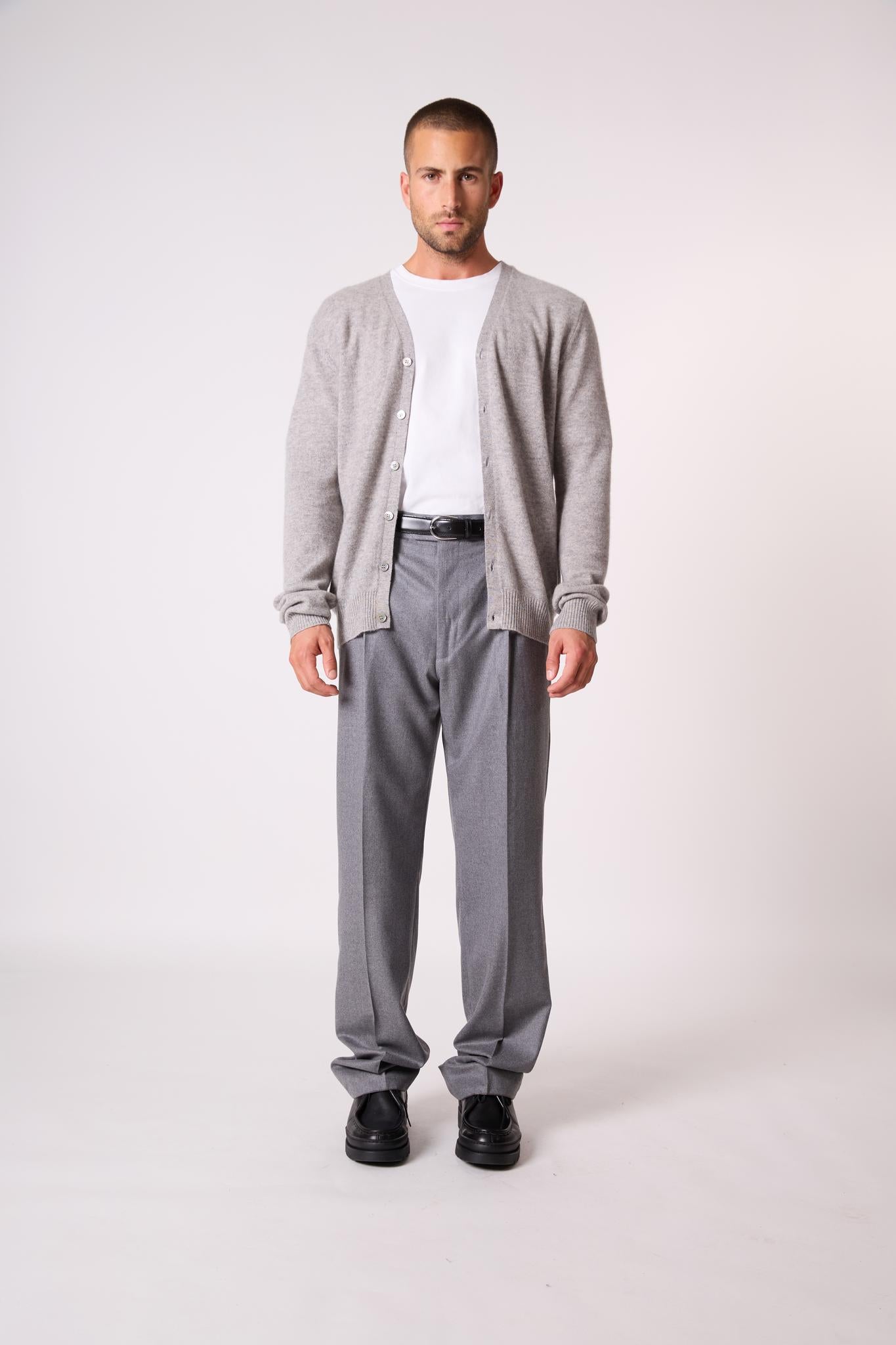 ERROL cardigan col v nuage chiné 100% cachemire