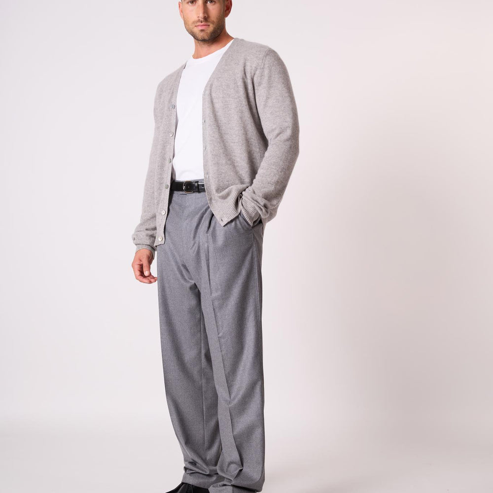 ERROL cardigan col v nuage chiné 100% cachemire
